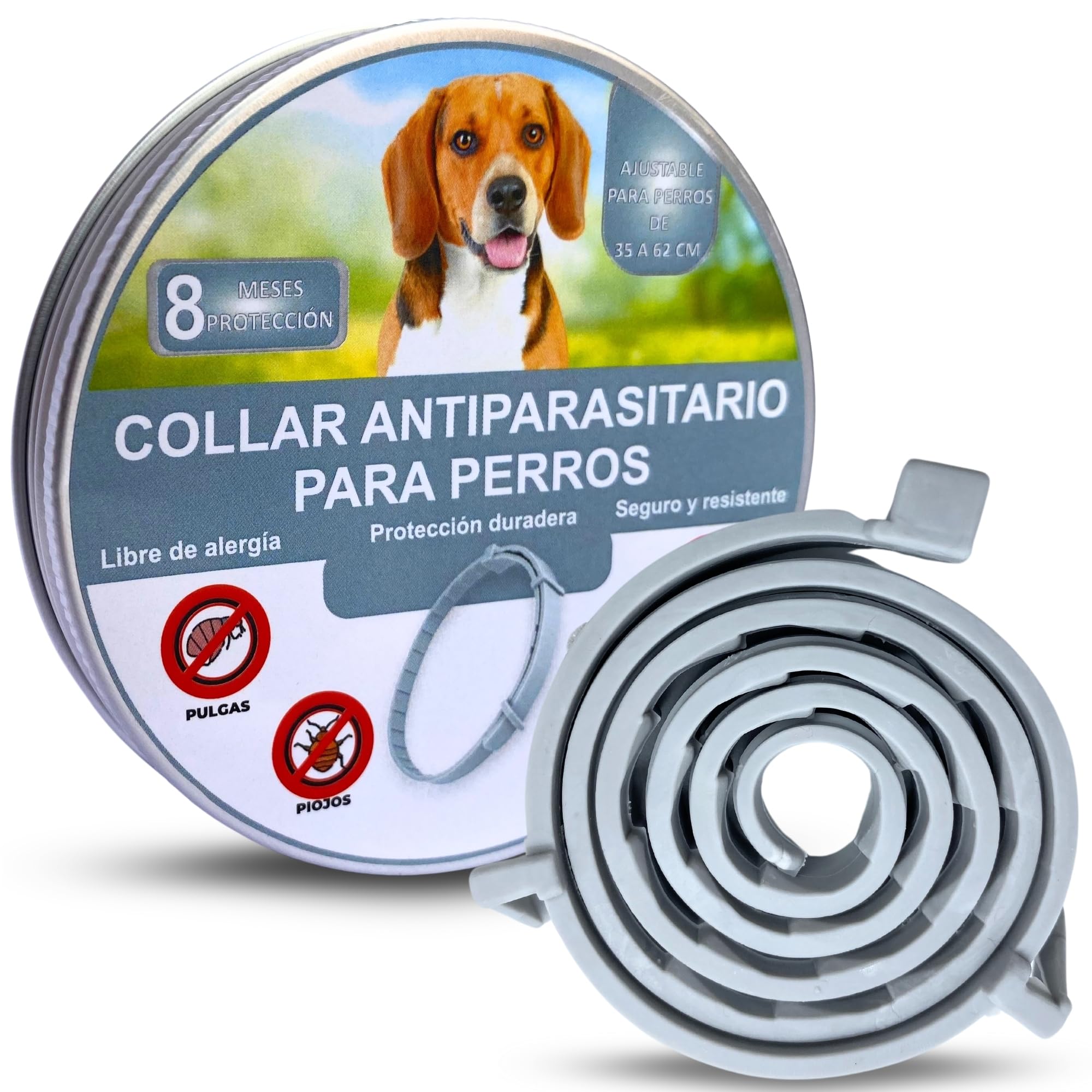 Collar Antiparasitario para Perros, Collar Antipulgas y Garrapatas para Perros y Gatos, Seresto Collar Perro para Desparasitar, Collar Scalibor Perros Anti Mosquitos y Piojos