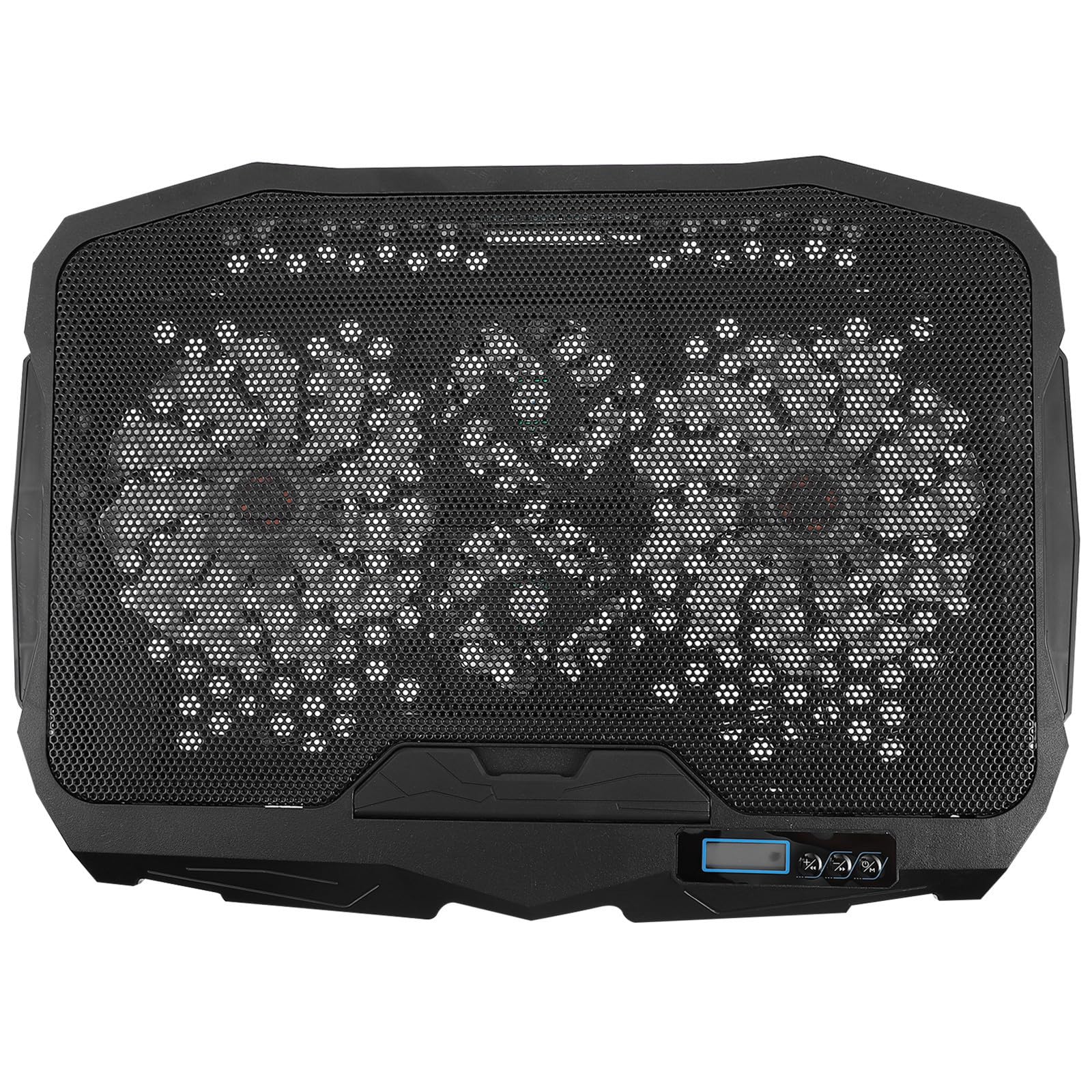 HOMSFOU Soporte Ventilado para Laptop Ventilador Ajustable y 6 Velocidades, Base de Plástico y Hierro Control Táctil LCD Adecuado para Decoracion Verano