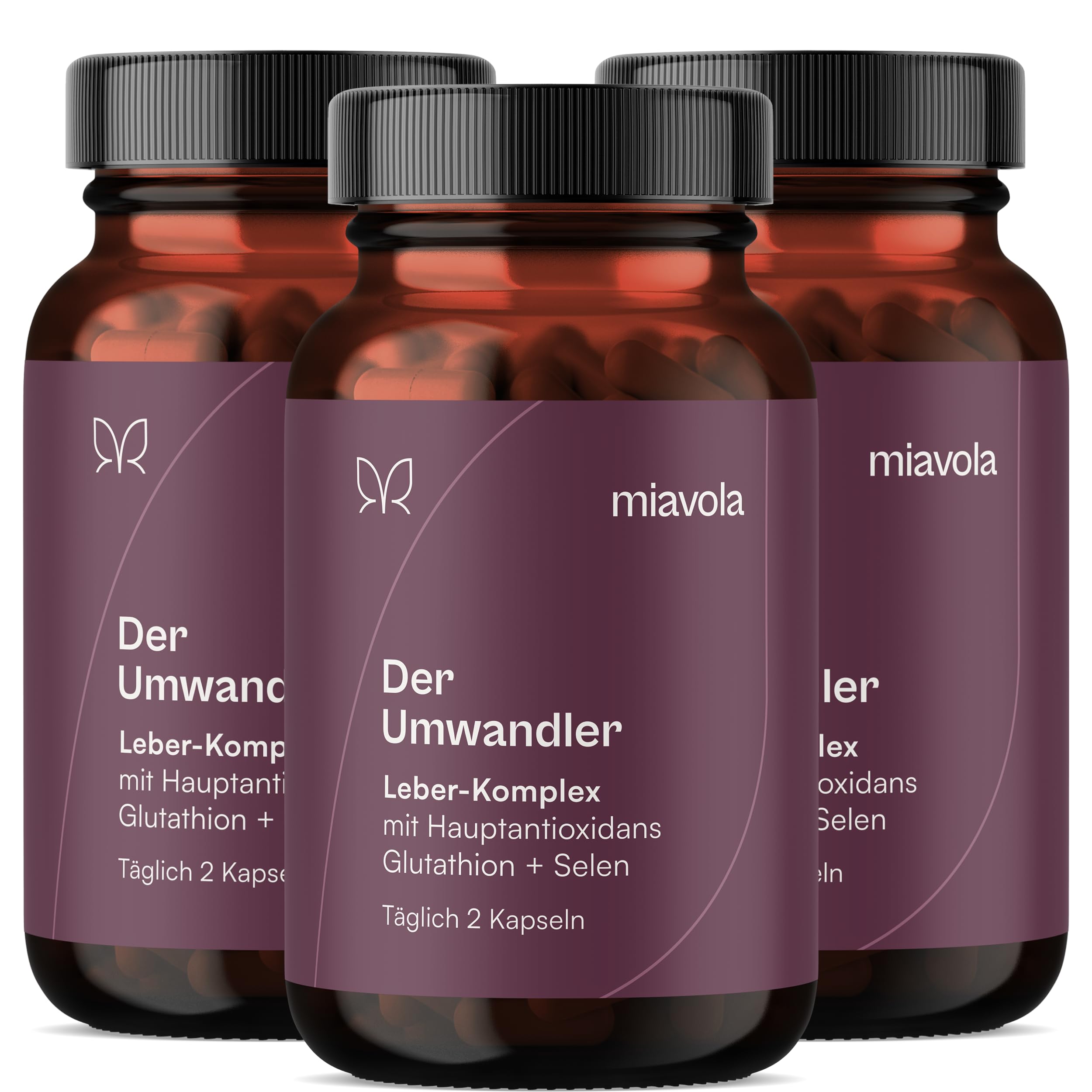 miavola® der Umwandler ® Schilddrüsen & Leber Komplex mit Mariendistel, Artischocke, Cholin, Glutathion, Selen, NAC + weitere Aminosäuren - 180 Kapseln hochdosiert & vegan