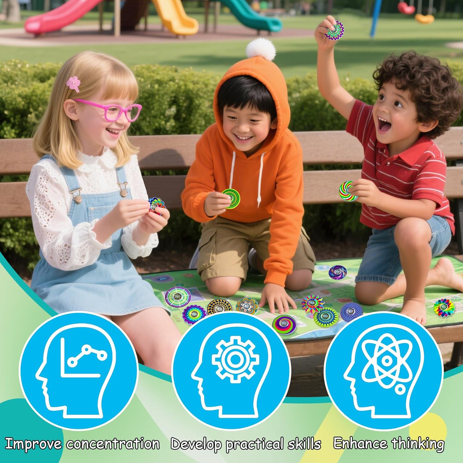 30 Pack Fidget Spinner Toys Mini Bulk Gifts Party Favors for Kids Adults,Sensory Toys Goodie Bags Stuffers for Boys Girls Autism ADHD Stress Relief,Treasure Box Toy Classroom Prizes Supplies