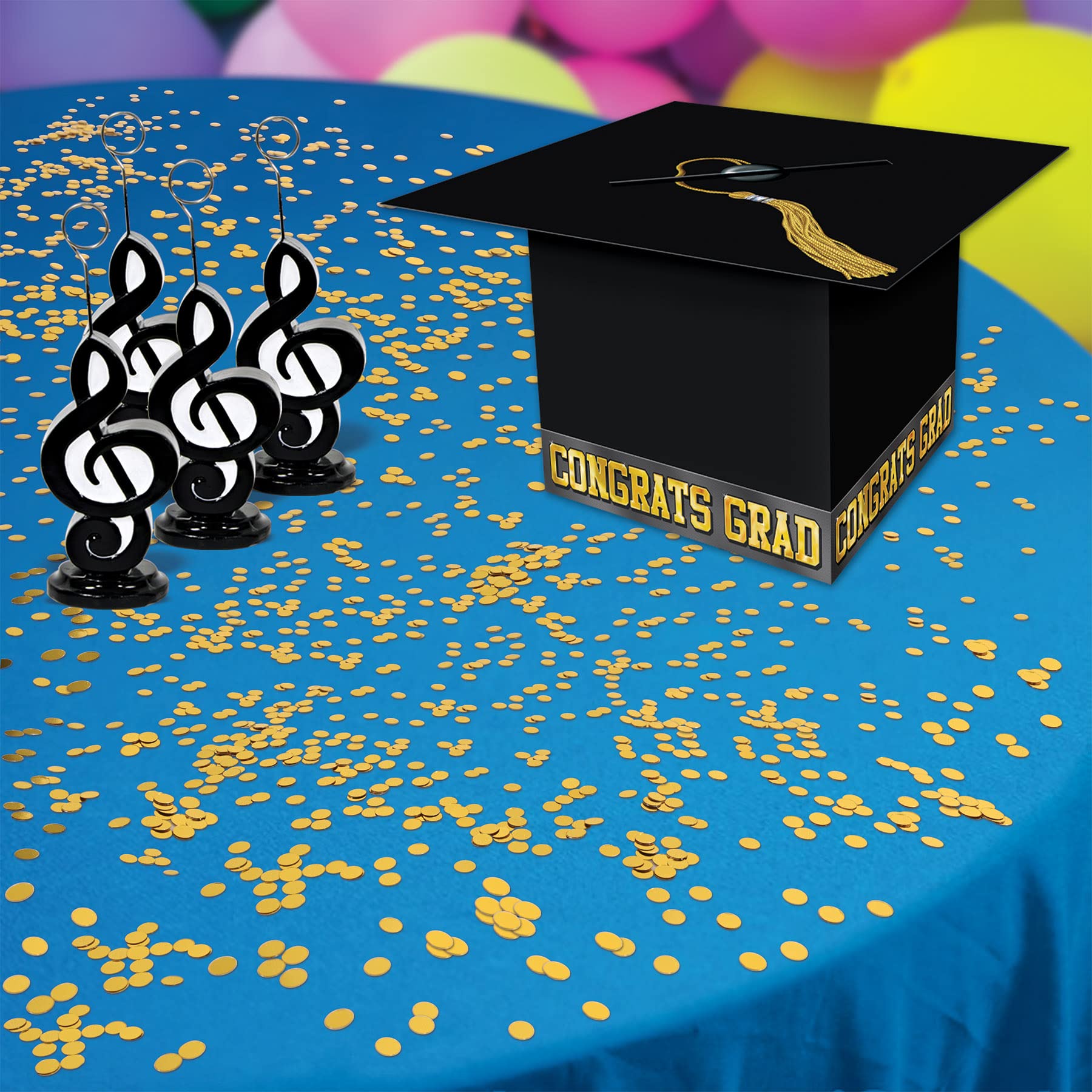 Beistle, 4 Packages Fanci Fetti Dots, 1 Ounce of Confetti in Package, Total of 4 Ounces of Confetti (Gold)