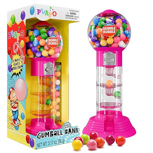 PlayO - Máquina de chicles de 10.5 pulgadas para niños, dispensador de caramelos estilo espiral para regalos, fiestas o eventos - Máquina de chicles