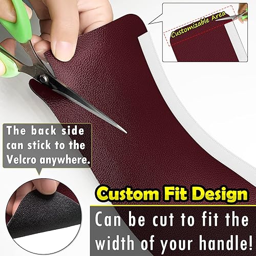 Miniatura 5 de Royleath Juego de 6 fundas de cuero para manijas de refrigerador, mantiene tu nevera, microondas, horno, estufa o lavavajillas limpio, mancha