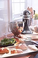 Vista 68 de KitchenAid KSM150PSAC Artisan Series - Batidora de pie con capacidad de 5 cuartos o 4.7 litros, incluye escudo vertedor Azul hielo