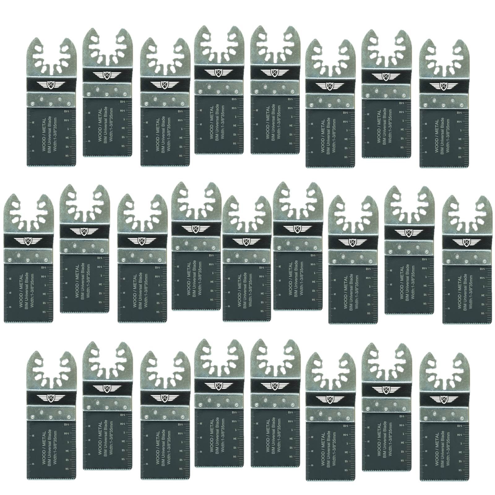TopsTools 25pcs FA35B_25 35mm Fast Fit Metal Hojas multitool Larga vida | Compatible DeWalt, Stanley, Black & Decker, Bosch, Fein (Non-StarLock), ajuste rápido hojas corte metal proporcionan duradero