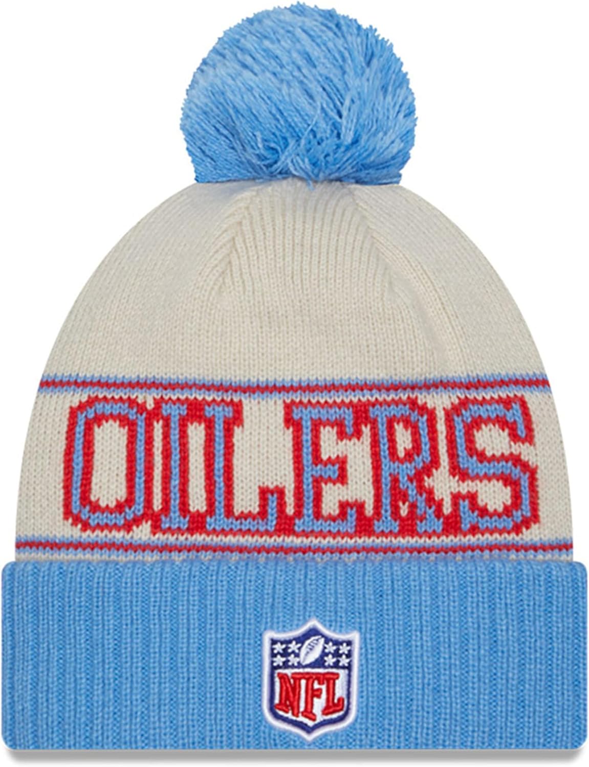 New Era Unisex-Adult NFL Official Team Color Primary Logo Cold Weather Legacy Historic Pom Knit Beanie Hat