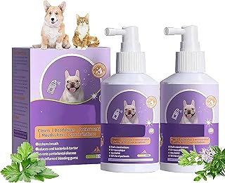 Mvsdiscv Teeth Cleaning Spray for Dogs & Cats Fresh Breath,Pet Oral Spray Clean Teeth,Pet Breath Freshener Spray Care Cleaner No Brushing Pet Oral Care Spray