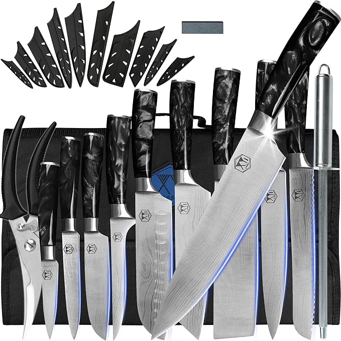 Authentic XYJ Since1986,Professional Knife Sets for Master Chefs,Chef Knife Set with