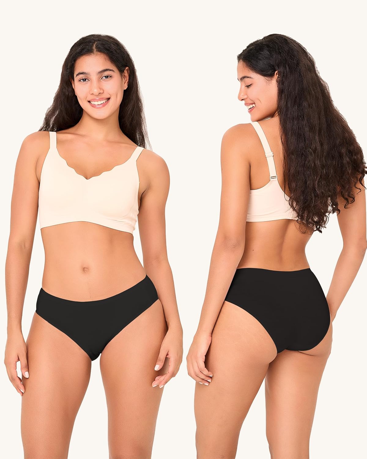 BAMBOO COOL Women's No Show Bikini Seamless Underwear for Women Low Waisted Non-marking Stretch Panties Full Coverage，6 Pack - Image 2