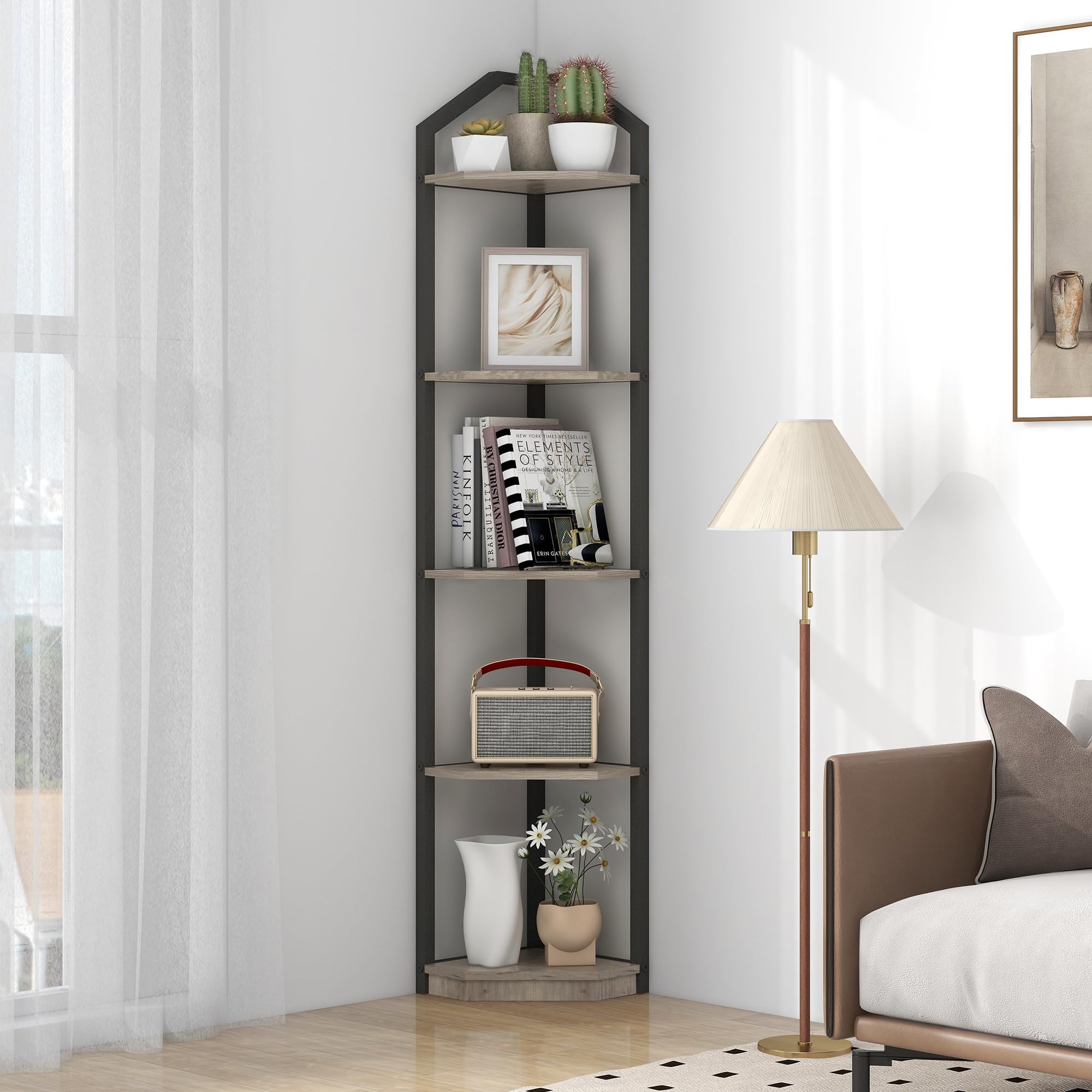 Amazon.com: Fun Memories 5 Tier Corner Shelf, 70” Corner Shelf