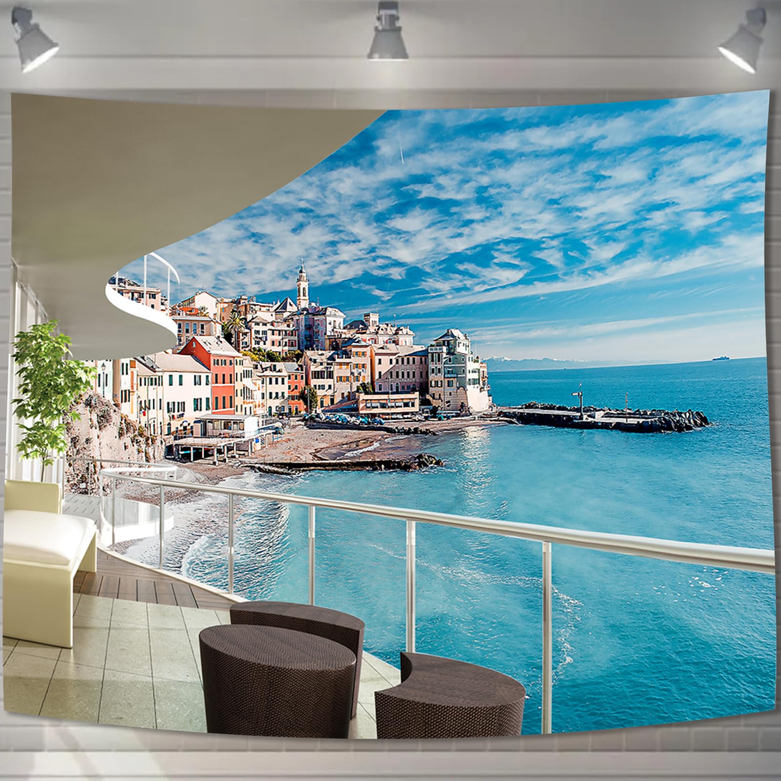 絵画 タペストリー 水彩画 風景 海外 N.R. 壁掛け コレクション