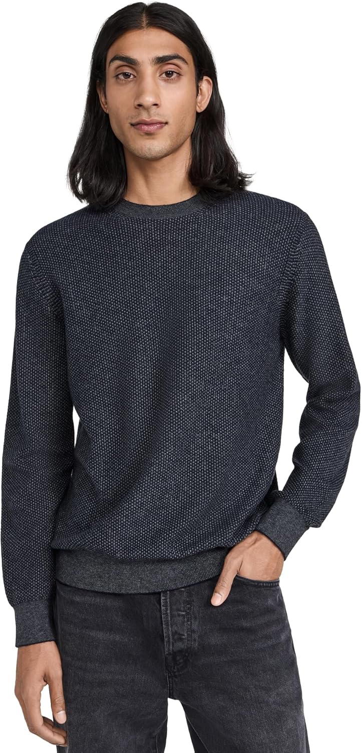 Vince Men's Geo Jacquard Crew Sweater