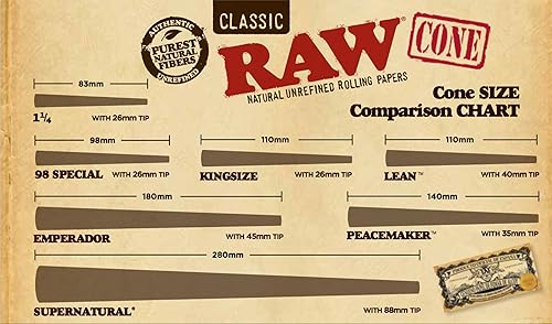 Miniatura 5 de RAW Conos preenrollados naturales clásicos sin refinar por paquete, marrón, sin perfume, 20 unidades