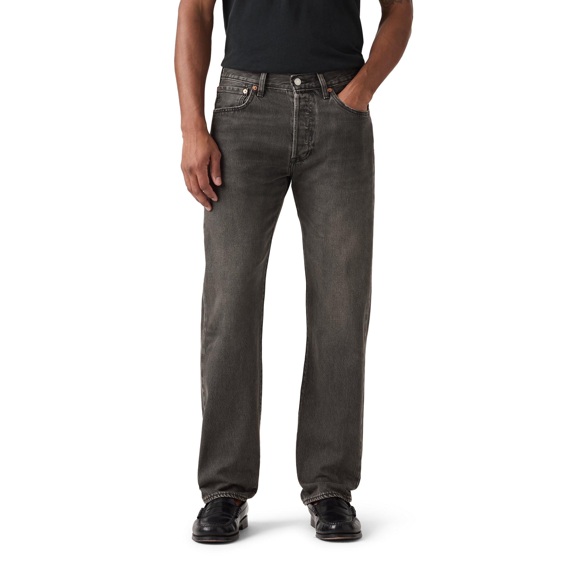 Levi's 501 Original Straight Fit Jeans, Dark Blue, Size 32R, Men