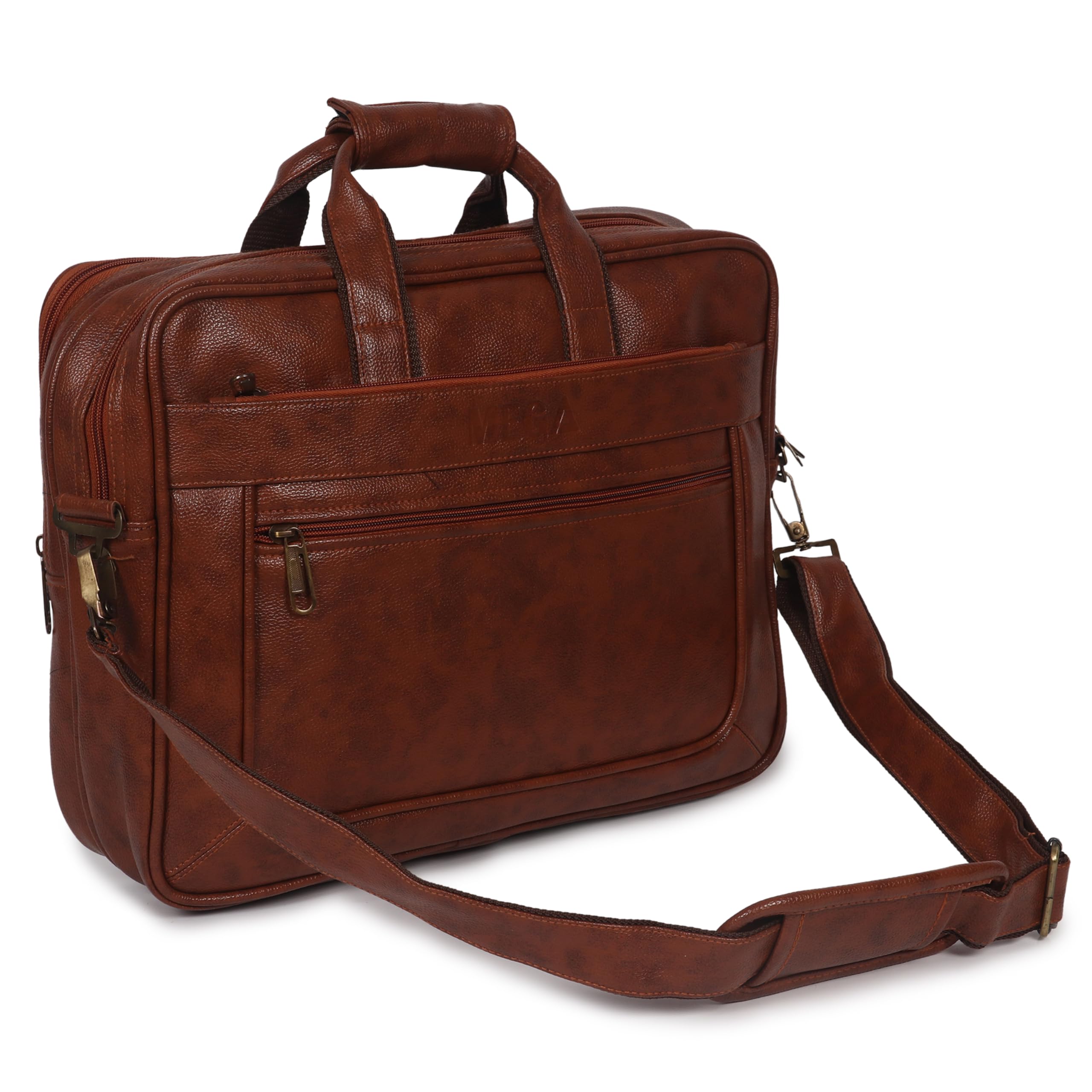 JB Export Laptop Bag for Men Genuine Leather Messenger Bag for Office - Fits up to 16 Inch Laptop -Brown Shoulder Bag (B0CRHQMZ69) Amazon Price History, Amazon Price Tracker