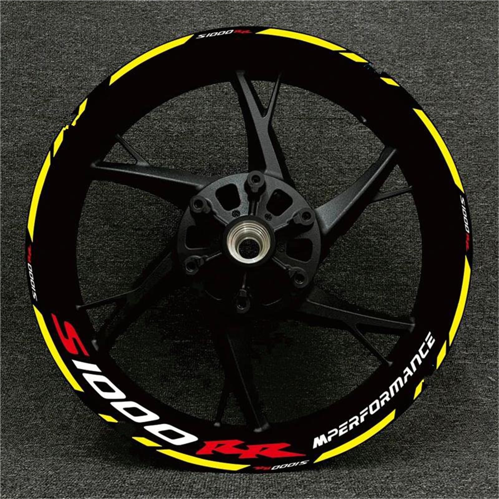 Motorcycle Racing Equipment Wheel Tire Rim Decoration Adhesive Reflective Decal Sticker for BMW S1000XR S1000R 1000RR Decorative(Color22)