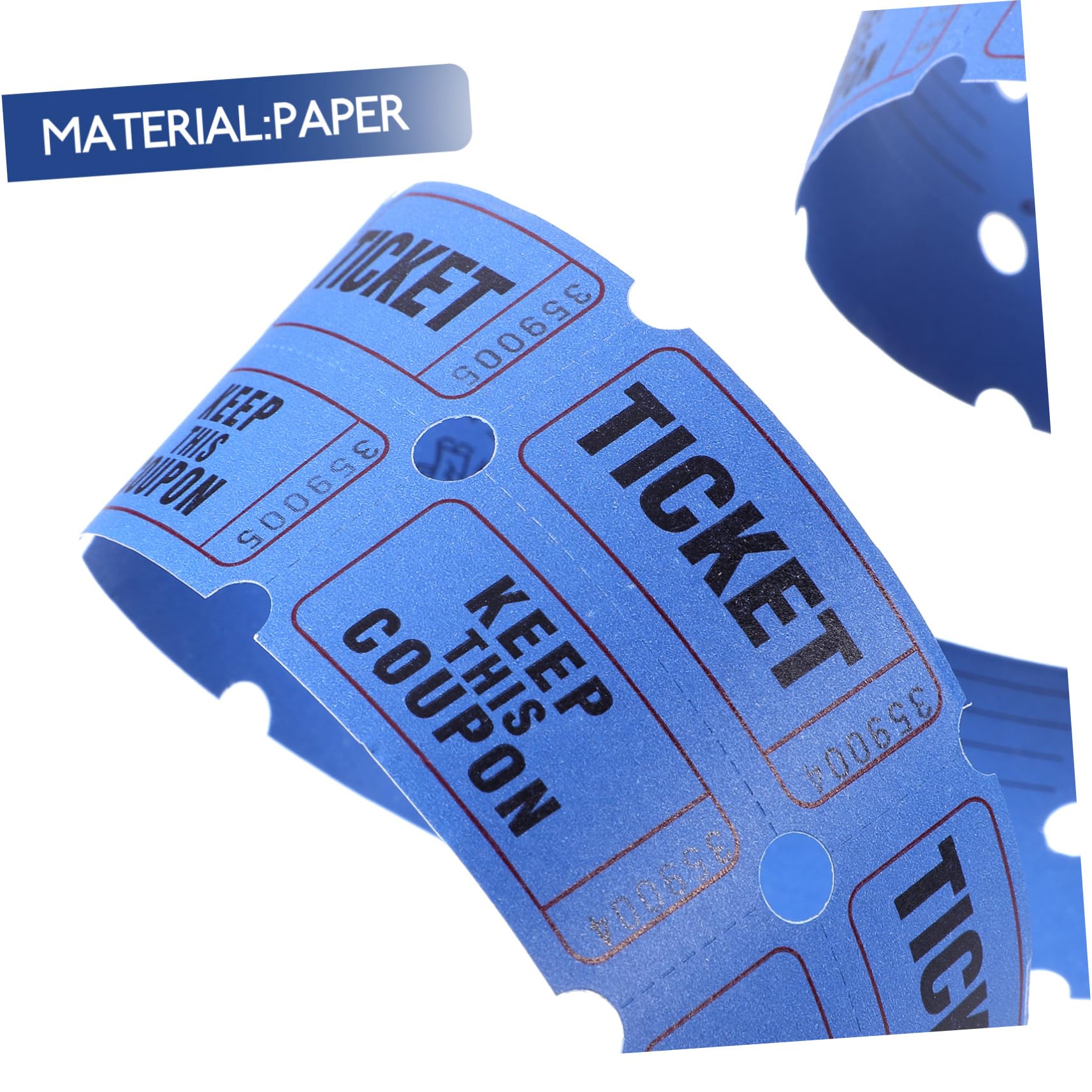 Boletos para Rollo Perforados Papel para en Fácil Rifa Azul de Uso Separación Ideales Divertidos y para Eventos y Sorteos