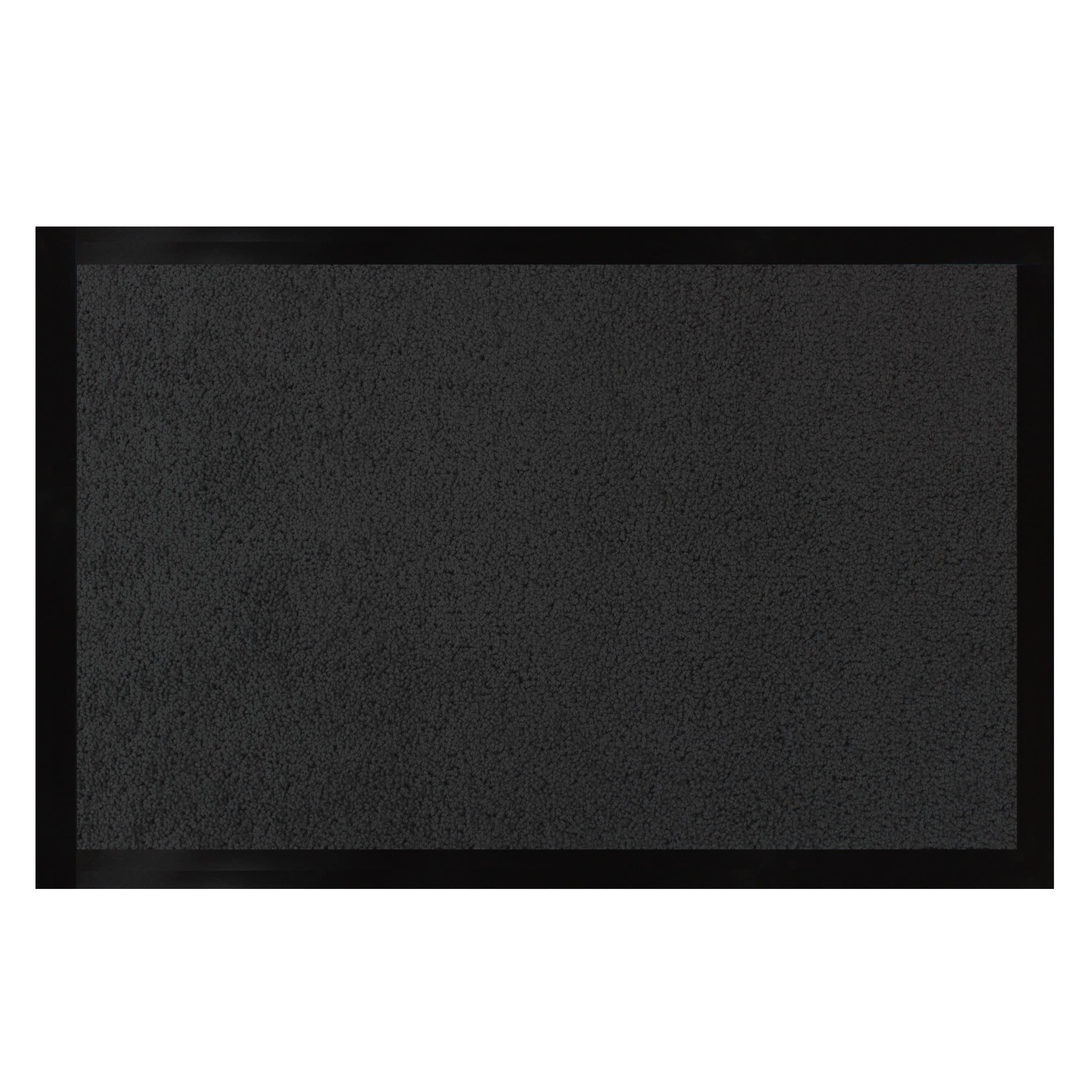 Acomoda Textil - Felpudo de Entrada Absorbente Rectangular para Interior y Exterior. Felpudo Antileslizante para Hogar y Oficina de Fácil Limpieza. (Negro, 60x180 cm)