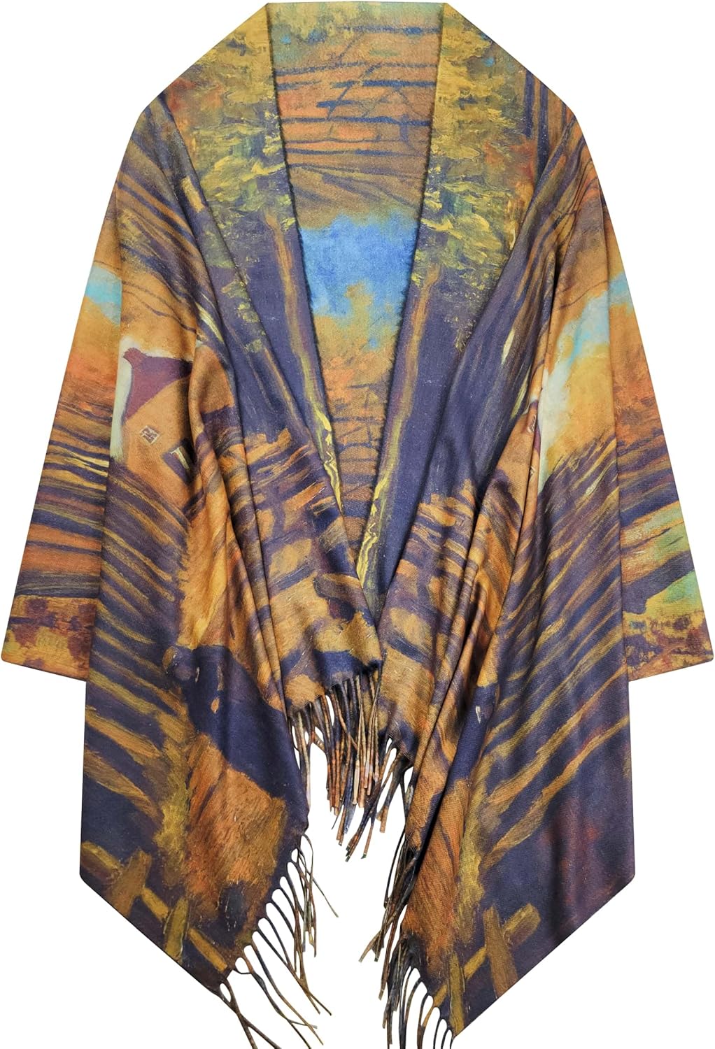 VENVSBEE Art Print Scarf for Women Van Gogh Scarf Best Gift Soft Warm Shawl Wrap Pashmina Rave - Image 2