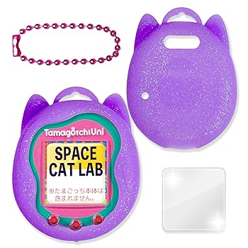 美品　たまごっちユニ　パープル　シリコンカバー ガイドブック付 美品 たまごっちユニ パープル シリコンカバー ガイドブック付