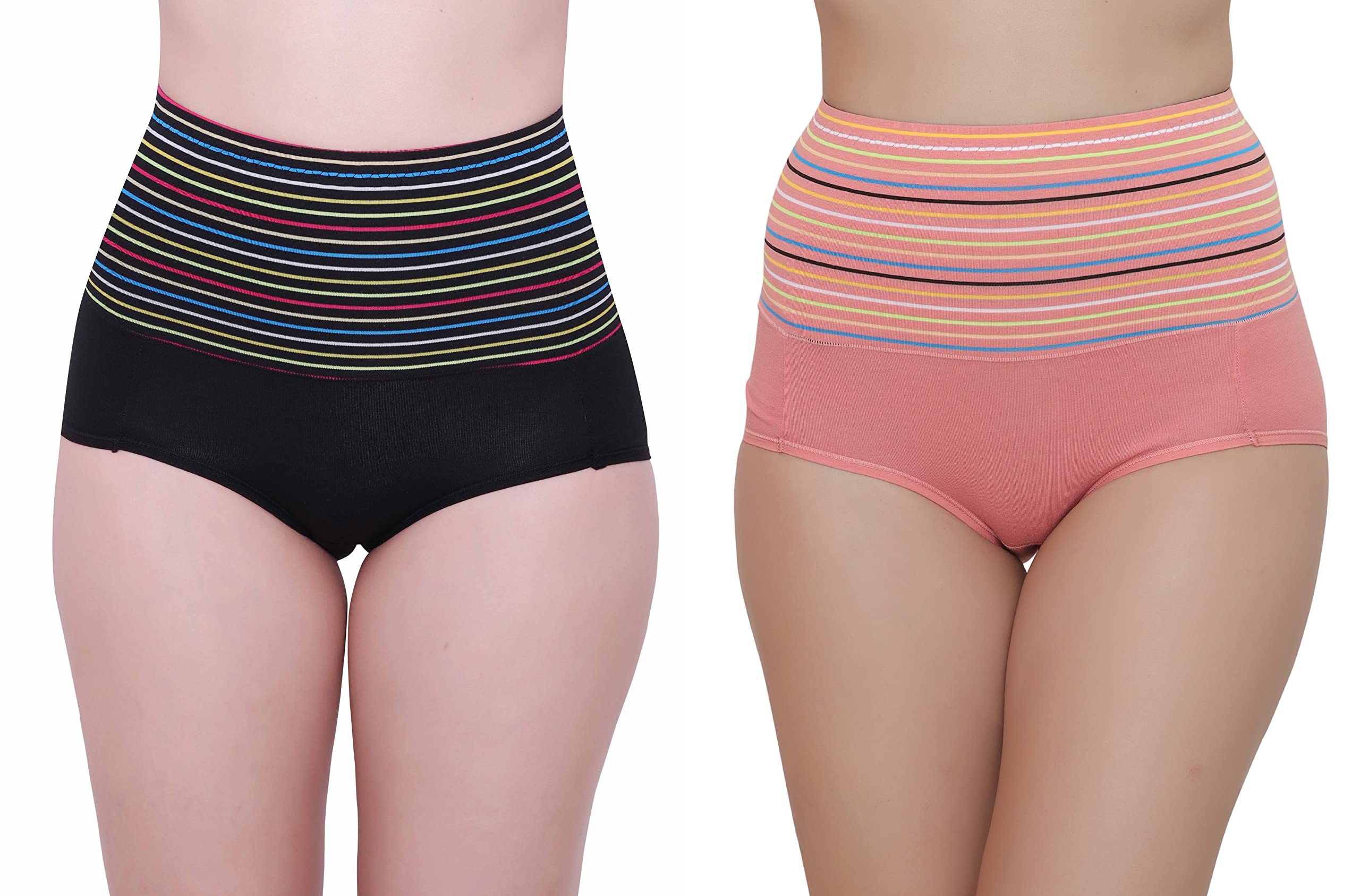 glamoras Women's Cotton Spandex High Waist Panty/Tummy Control Panty (Pack of 2)-picture-43