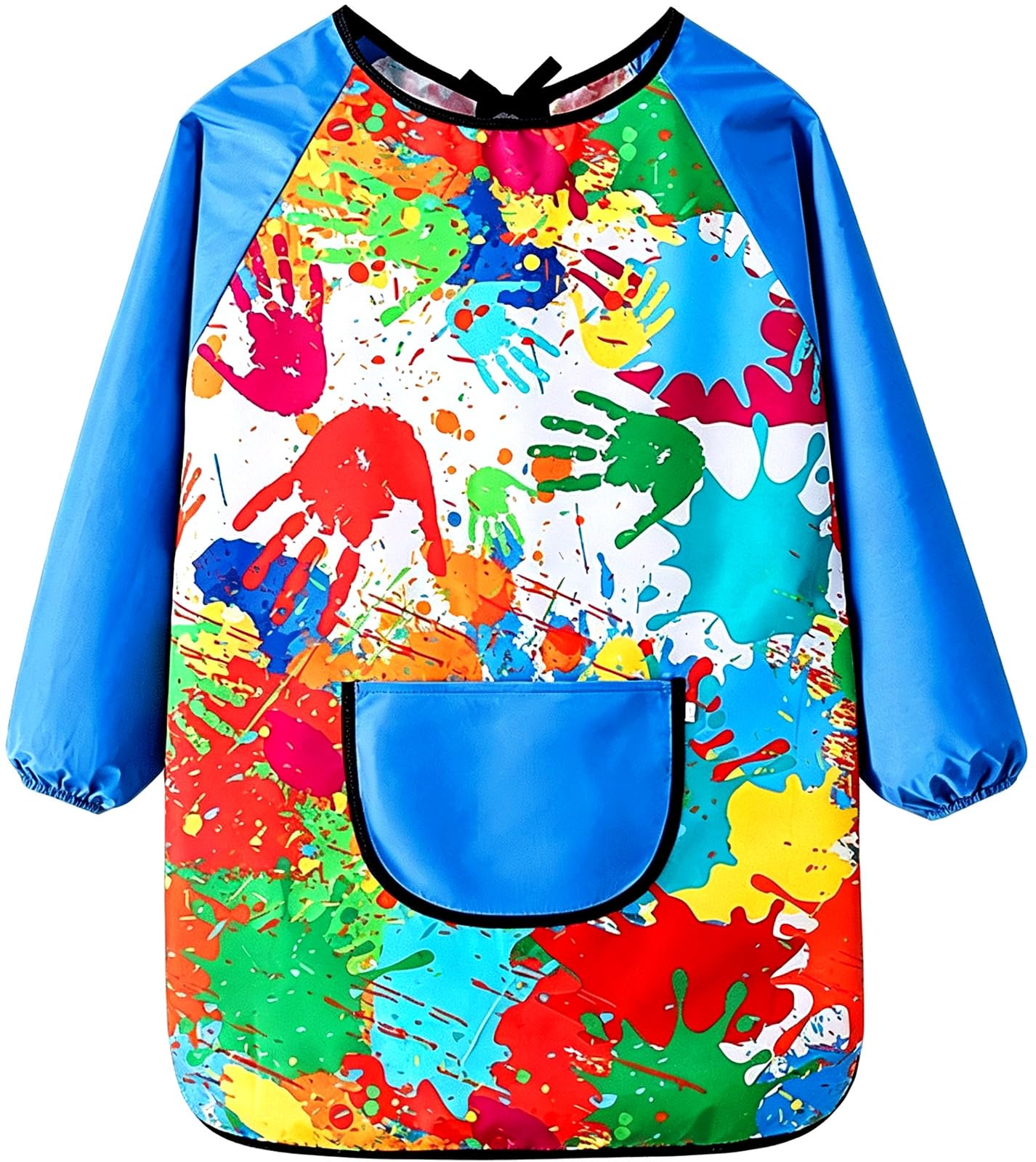 Lynmquober Kids Waterproof Art Smock Long Sleeve Painting Apron Blue XXXL