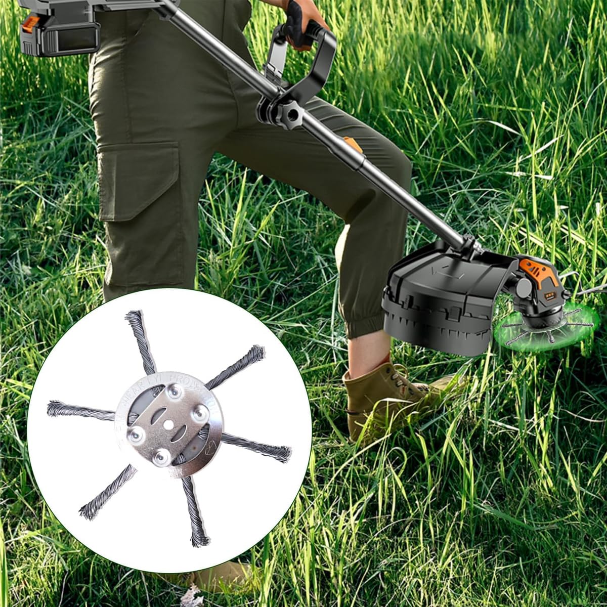 Supvox 15CM Grass Trimmer Head Replacement, Stainless Steel -8 Supvox 15CM Grass Trimmer Head Replacement, Stainless Steel -8