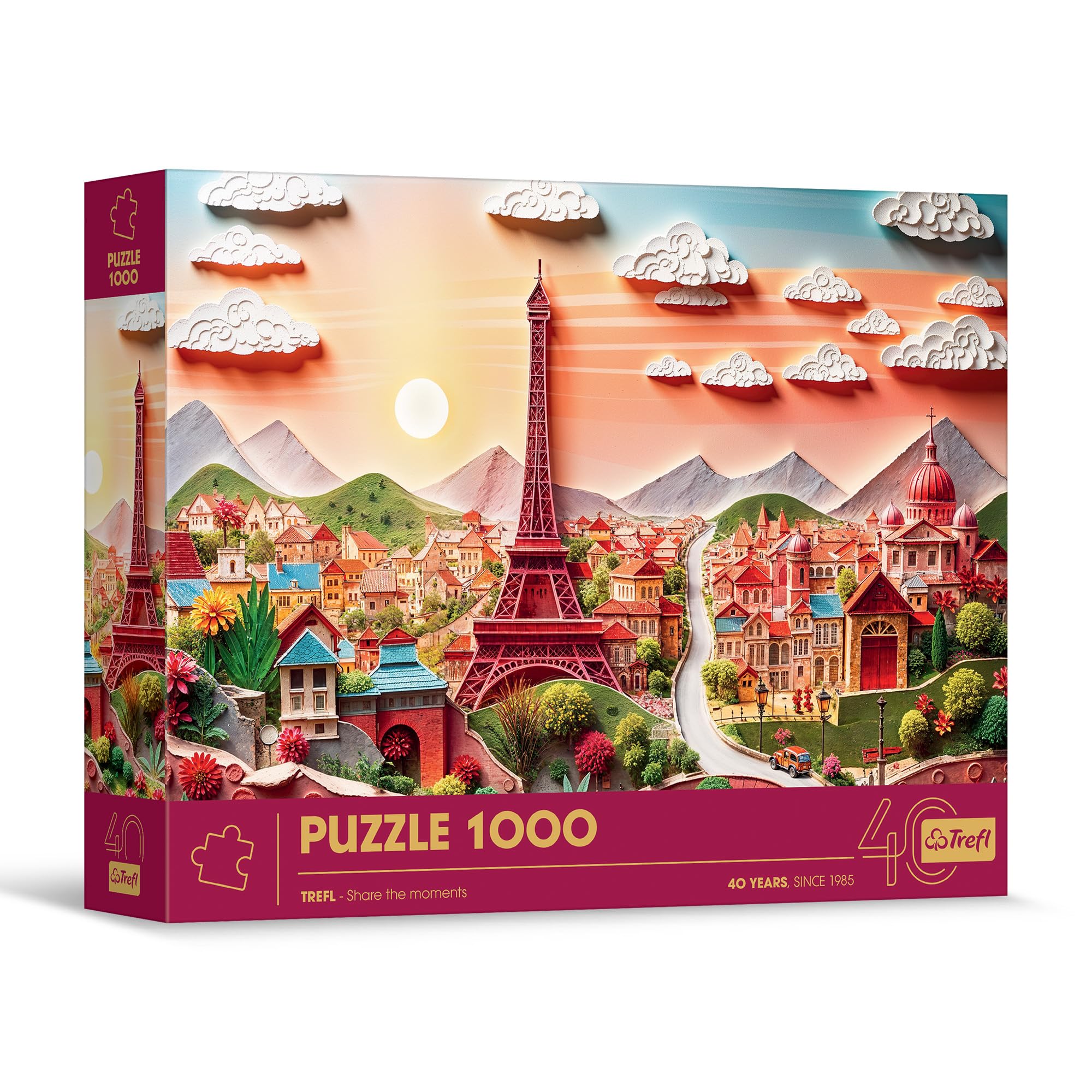 Trefl - Puzzle z Efektem 3D, Paryż - 1000 Elementów - 40-lecie