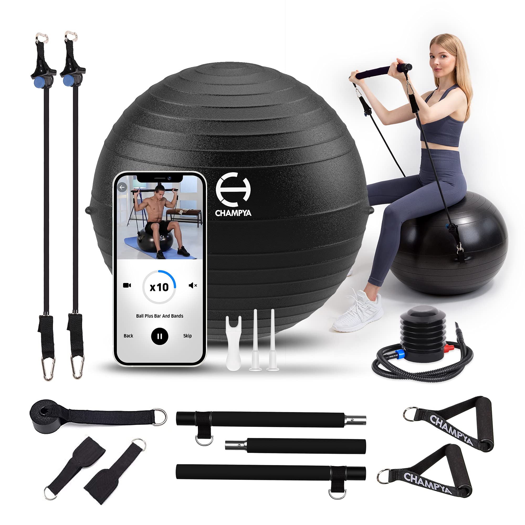 Buy 𝗖𝗛𝗔𝗠𝗣𝗬𝗔 𝗘𝘅𝗲𝗿𝗰𝗶𝘀𝗲 𝗕𝗮𝗹𝗹 for Working Out 65 cm Yoga Ball Chair