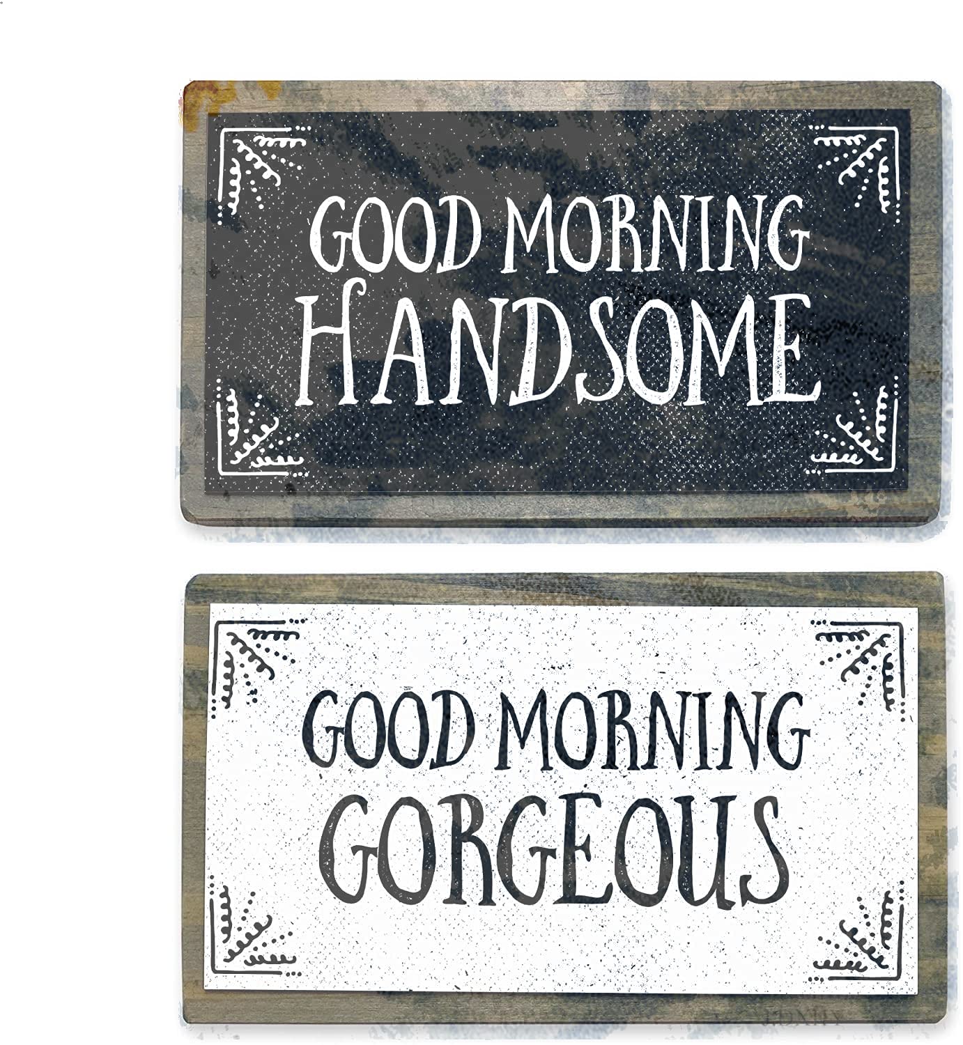 J.DXHYA Tin Poster Metal Sign He Asked, She Said Yes- Two 6" Handmade Rustic Couple Wood S – Cute Rustic Wall Decor Art - Farmhouse Decorations – Couple Bathroom S Plaque Retro Vintage Signs