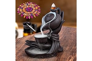 Zenith Serenity: Aurora Smoke Backflow Incense Burner