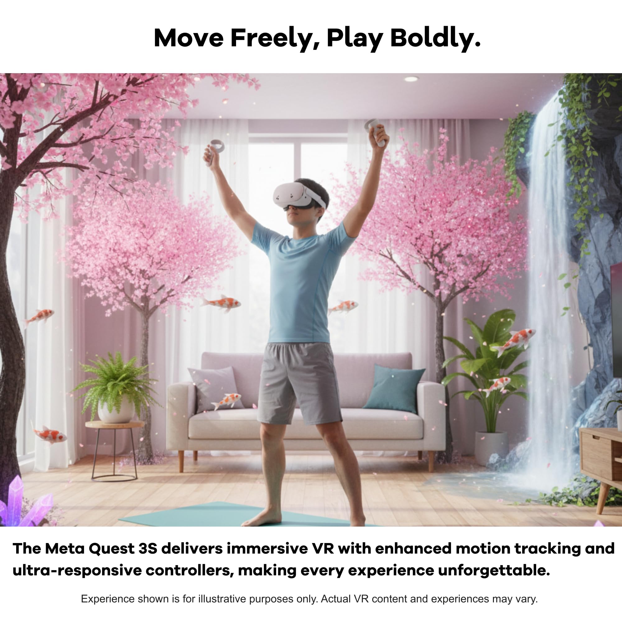 Meta Quest 3S – 128GB Advanced All-in-One VR Headset with Mixed