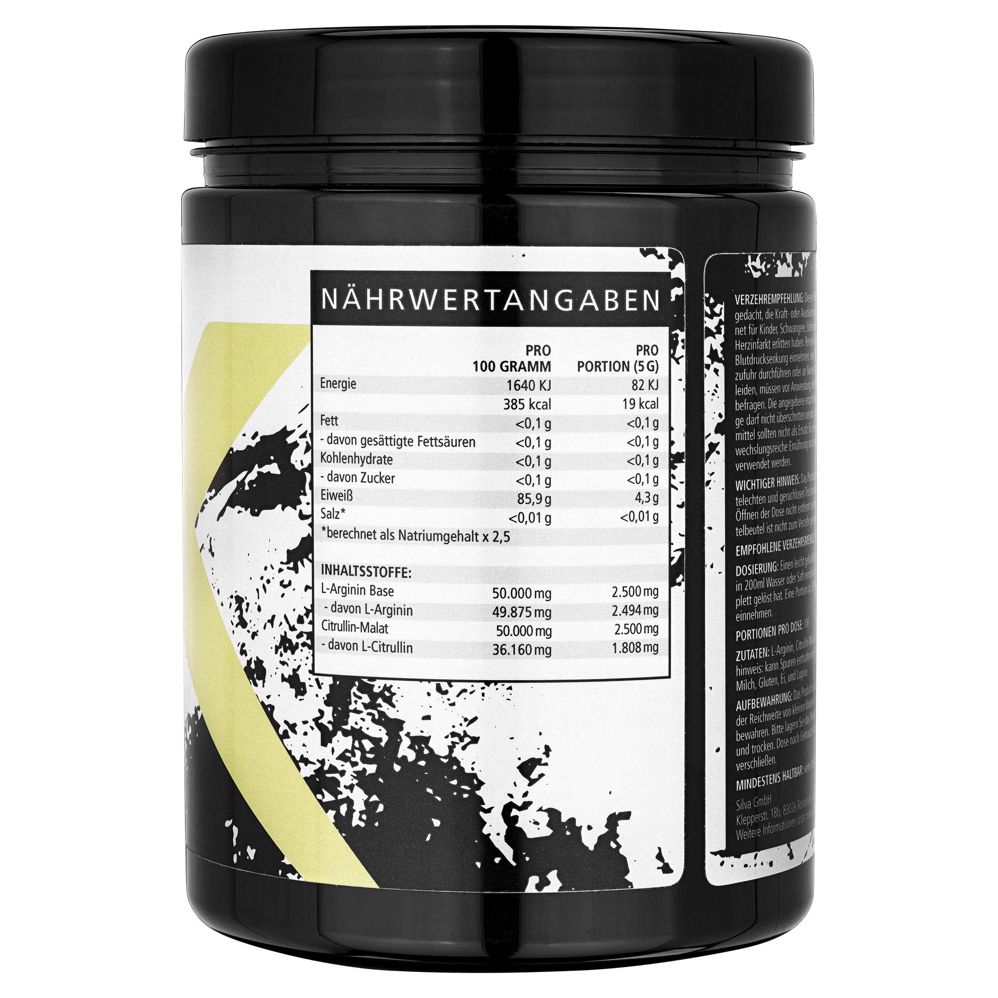 L-ARGININ & L-CITRULLIN Pulver I CROSSVITAL I vegan I 500g I 1A löslich I 100 Portionen I made in Germany