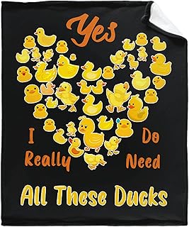 Yes I Really Do Need All These Ducks Soft Blanket, Lightweight Flannel Throw Blankets for Couch Bedding Travel, Practical Heartfelt Gift for Loved Ones M 50x60in, Teen Gift