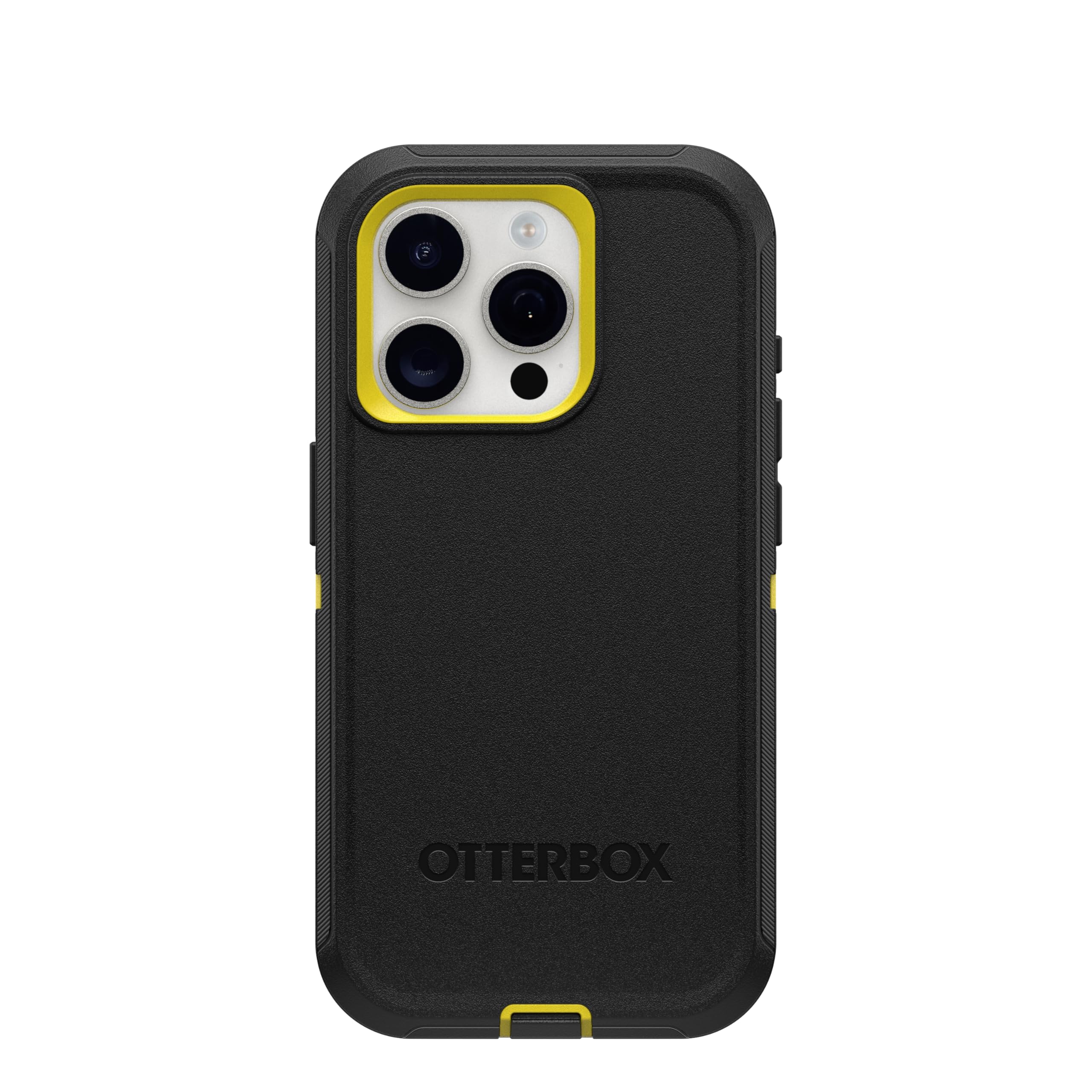 OtterBox Defender Series XT Coque pour iPhone 15 Pro (uniquement) – Noir, sans écran, robuste, se clipse sur MagSafe, attache avec cordon (livré dans un sac en plastique, idéal pour les clients