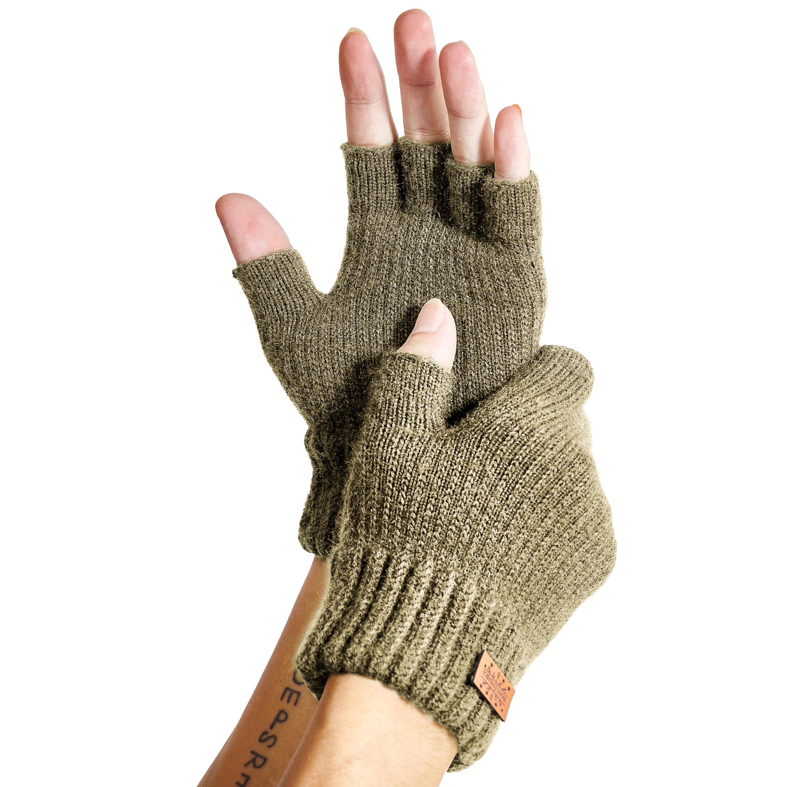 JYUYNY Guanti senza dita - Guanti Mezze Dita Invernali,Guanti Termici Caldi Guanti Senza Dita Fingerless Gloves Guanti in Maglia Unisex per Uomini e Donne
