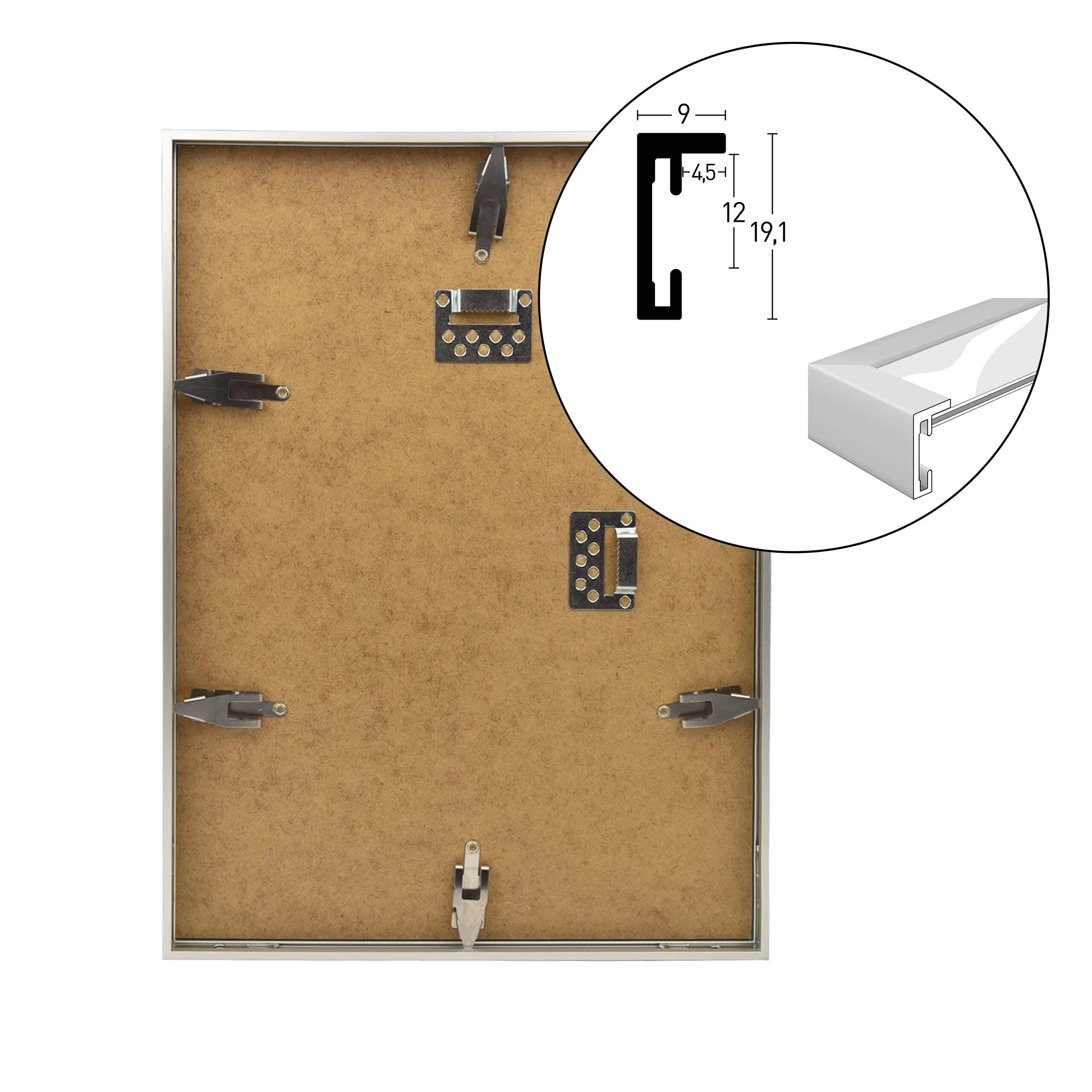 DEHA Design Aluminiowa Rama Tribeca, 50x70 cm, Czarna Struktura Matowa