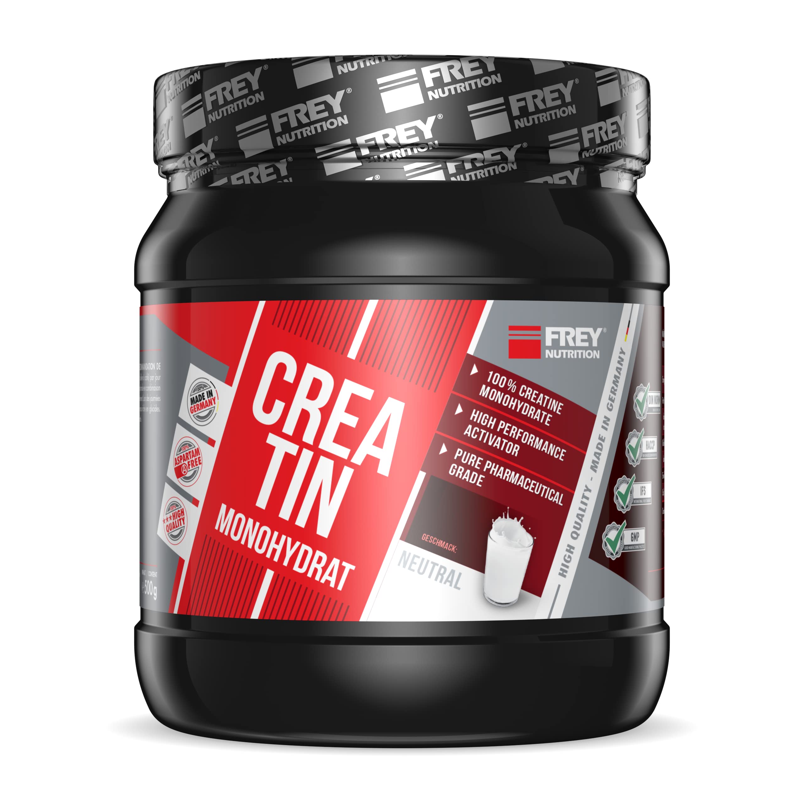 Frey Nutrition Creatin Monohydrat, 1er Pack (1 x 500 g)