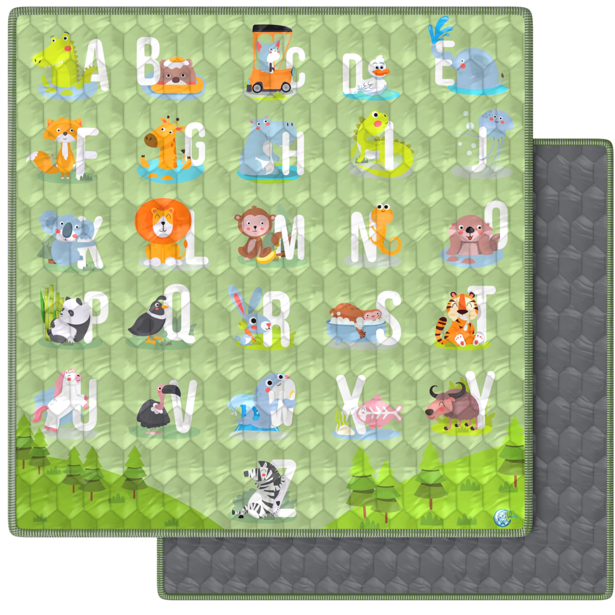 Tappetone Da Gioco 127x127 Cm Per Bambini A Tema Oceano - Morbido E Antiscivolo