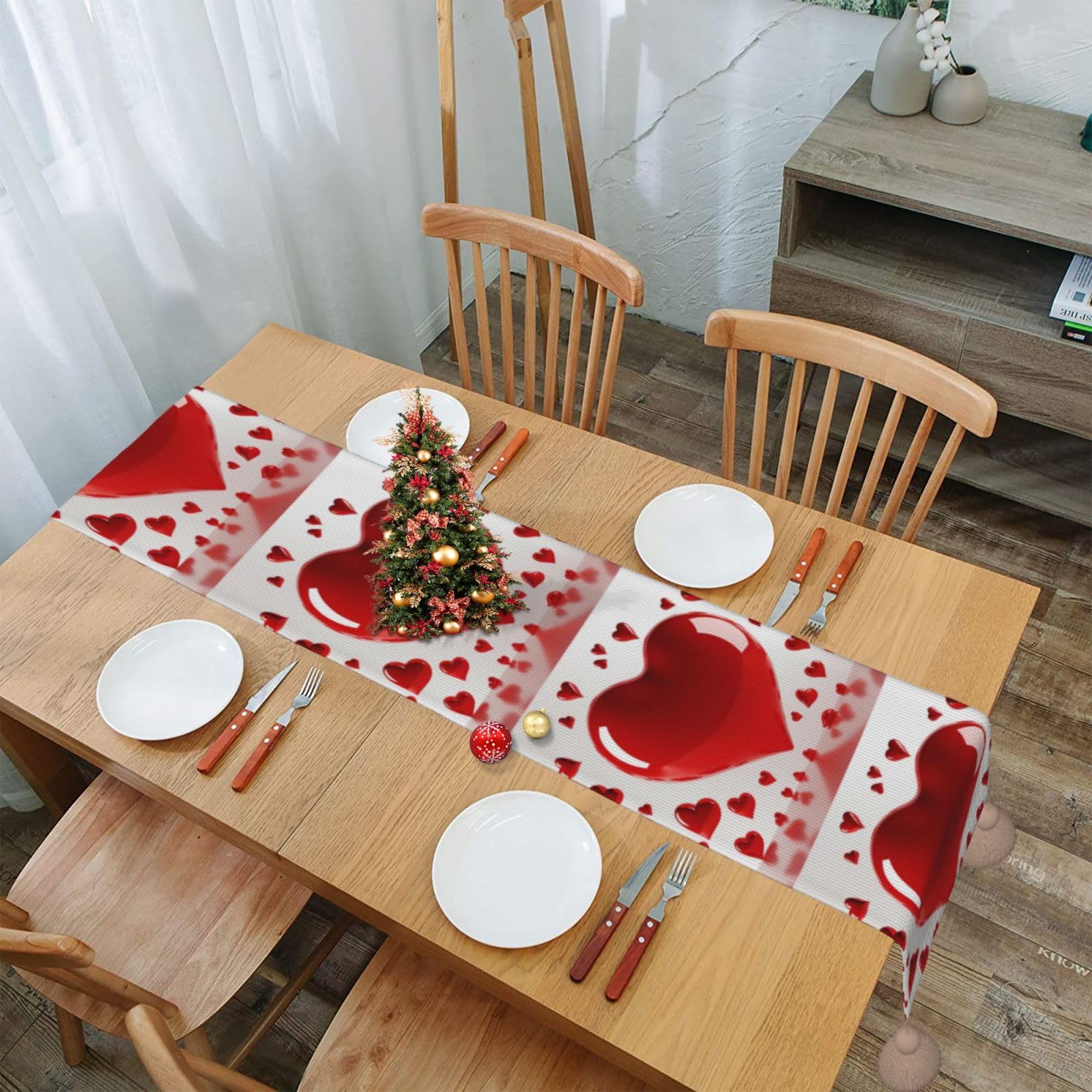 Chemin de table rustique automne 152 cm pour des repas chaleureux