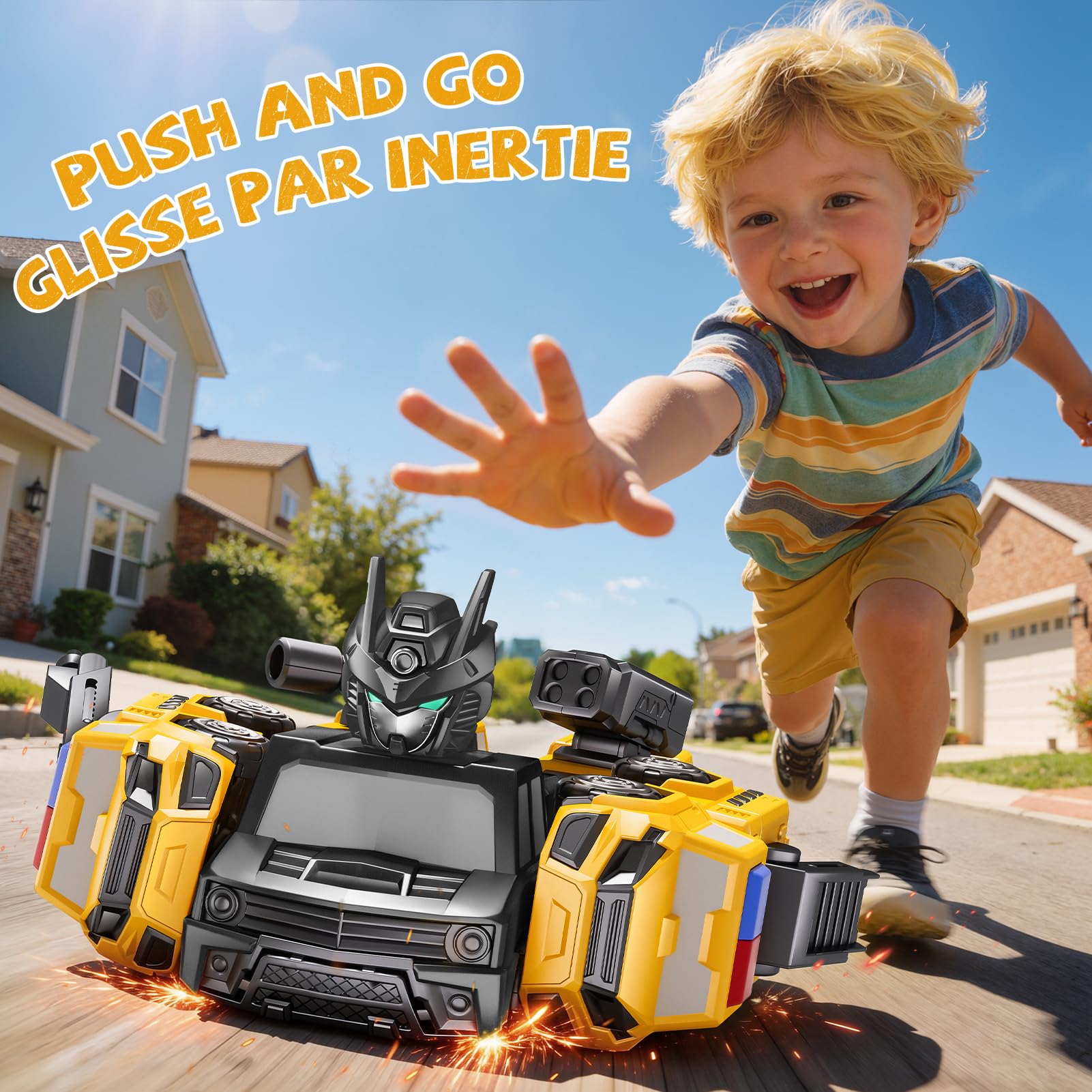 5 en 1 Robot Transform Jouet 5 6 Ans Garçon,Transforming Voiture Cadeau Garcon 5 6 7 Ans,STEM Camion Jouet Enfant 3 4 5 6 7 8 Ans Garçon