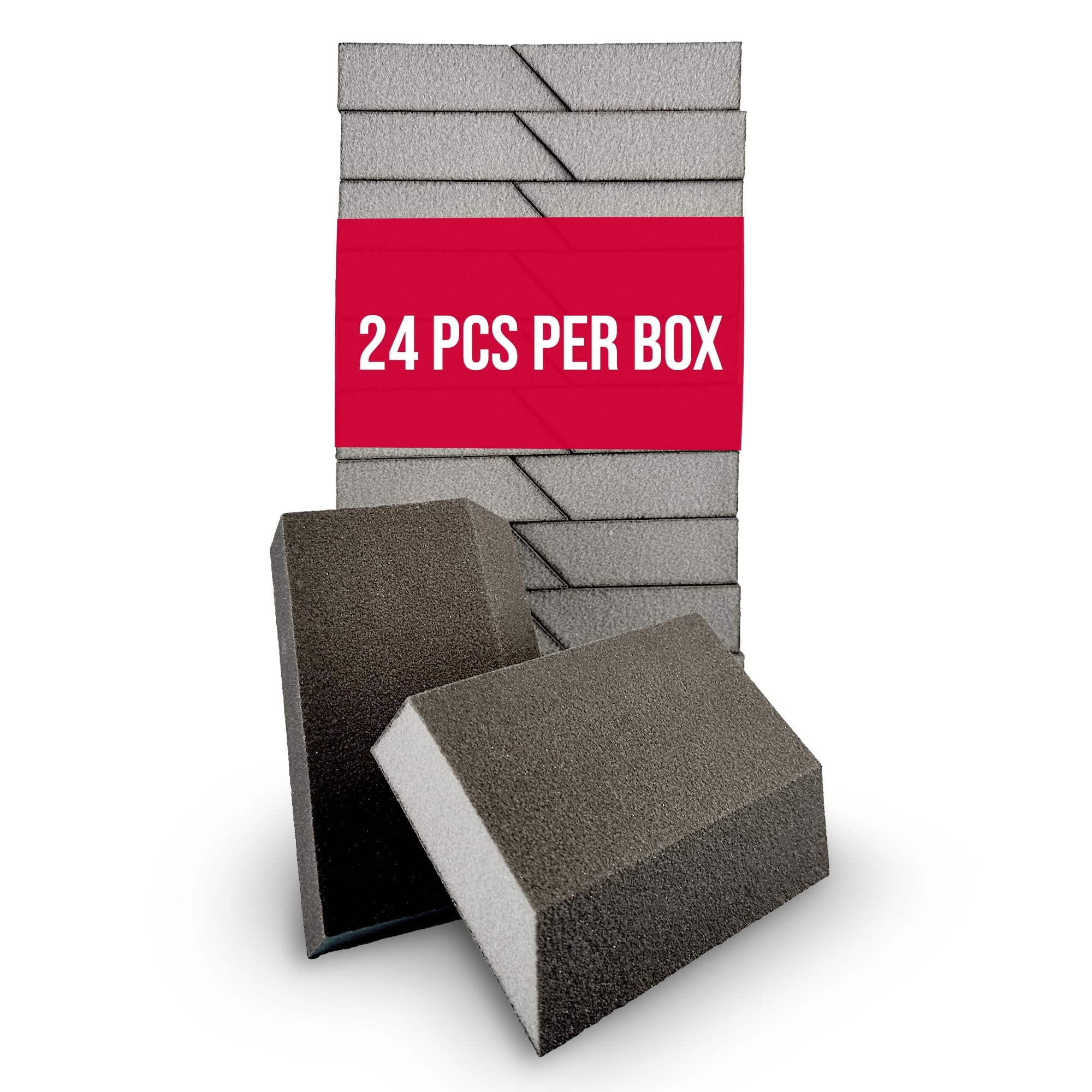 Virginia Abrasives Bloques de esponja de lijado de grano fino de ángulo único de 5 x 3 x 1 pulgadas, ladrillos de espuma de papel de lija lavables y reutilizables, perfectos para acabado de paneles de