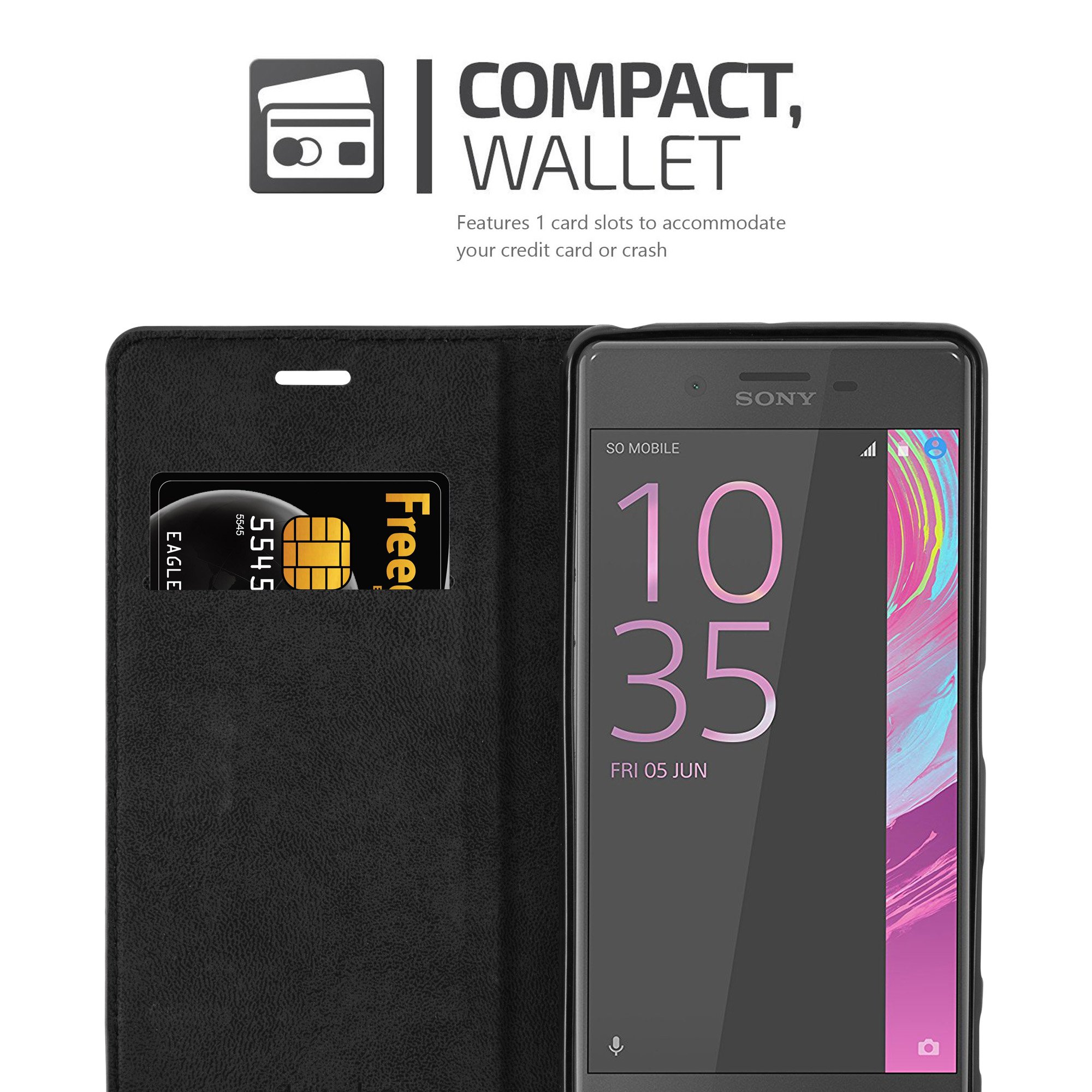 Cadorabo Custodia Libro per Sony Xperia L4 in ROSA VIVO