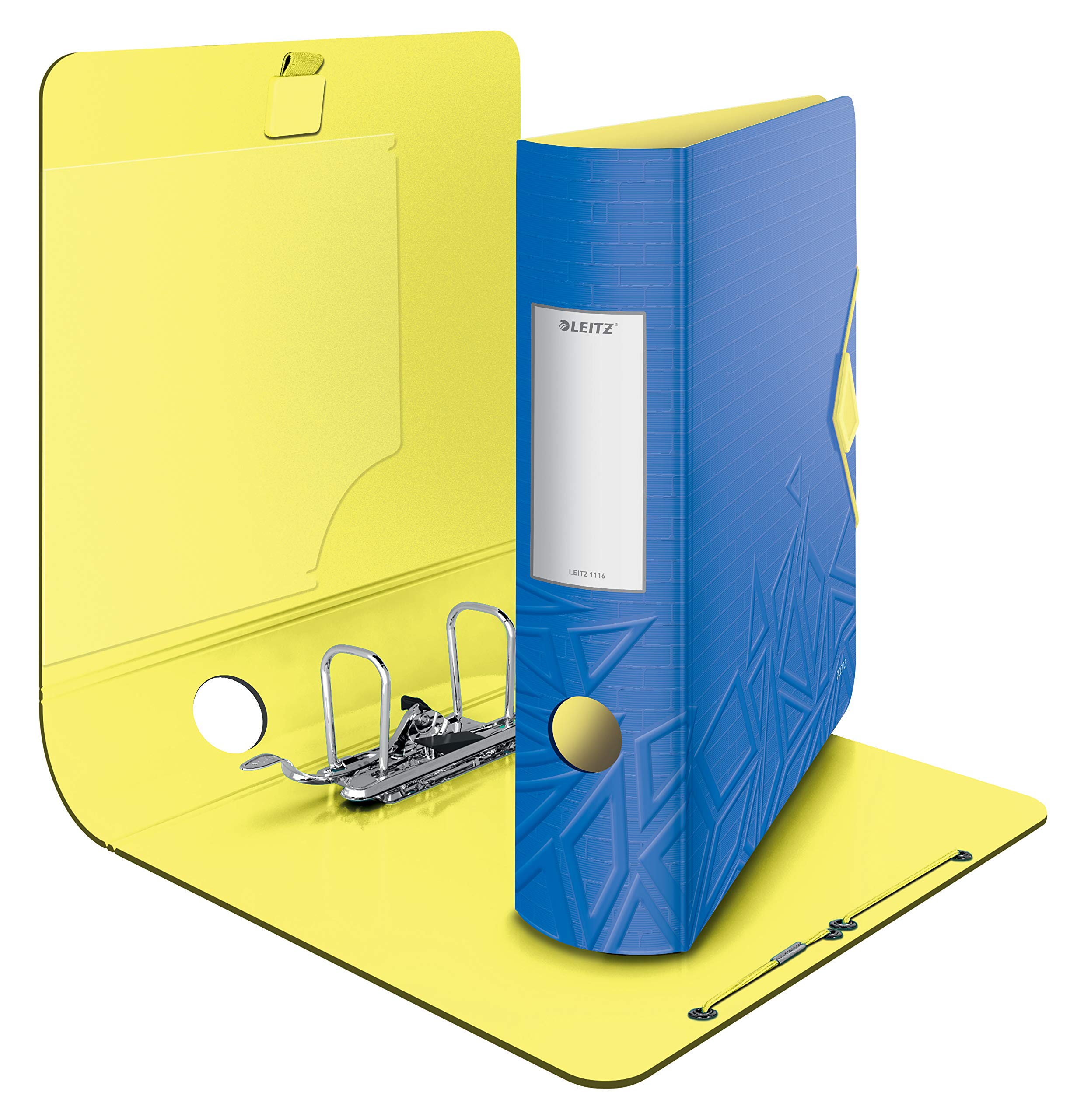 Leitz 11161099 Active Urban Chic 11161099 - Raccoglitore con meccanismo a leva, formato A4, dorso curvo, larghezza 82 mm, chiusura con elastico, in polyfoam leggero, confezione da 5 pezzi, colori