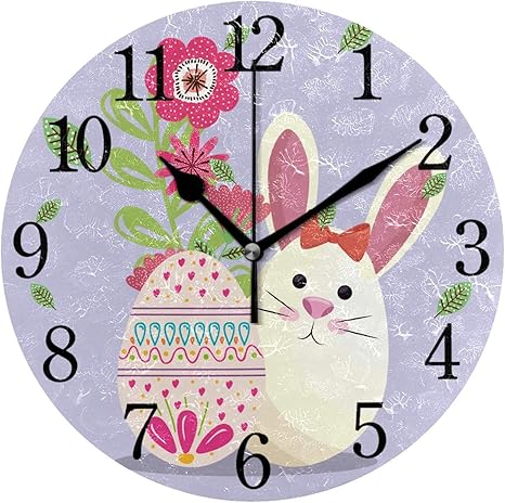 Amazon Com Cartoon Cute Rabbit Egg Round Art 9 Inch Numbers Silent Wall Clock Battery Operated Non Ticking Vintage Frameless Pvc Board Wall Clocks For Home Decor Living Room Kitchen Bedroom Office School Amazon Com Cartoon Cute Rabbit Egg Round Art 9 Inch Numbers Silent Wall Clock Battery Operated Non Ticking Vintage Frameless Pvc Board Wall Clocks For Home Decor Living Room Kitchen Bedroom Office School