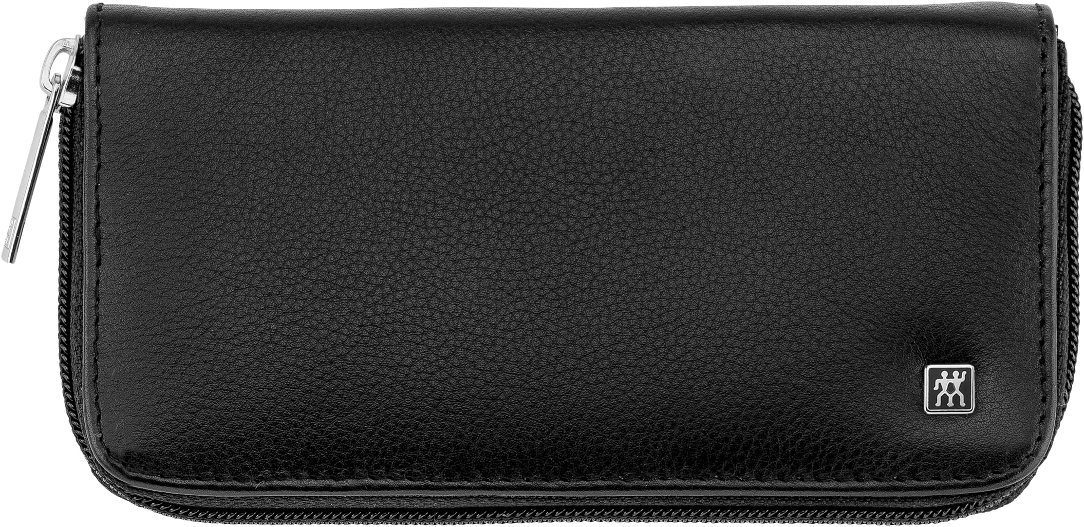 ZWILLING Manucure kit (6 pièces, set de soin des ongles et pédicure, cuir de vachette avec fermeture éclair, avec coupe-ongles compact), Premium, noir