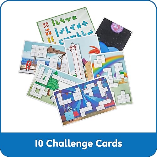 Miniatura 4 de hand2mind Numberblocks - Juego de actividades de bloques de construcción de madera, juguete apilable de madera, bloques de conteo, números para