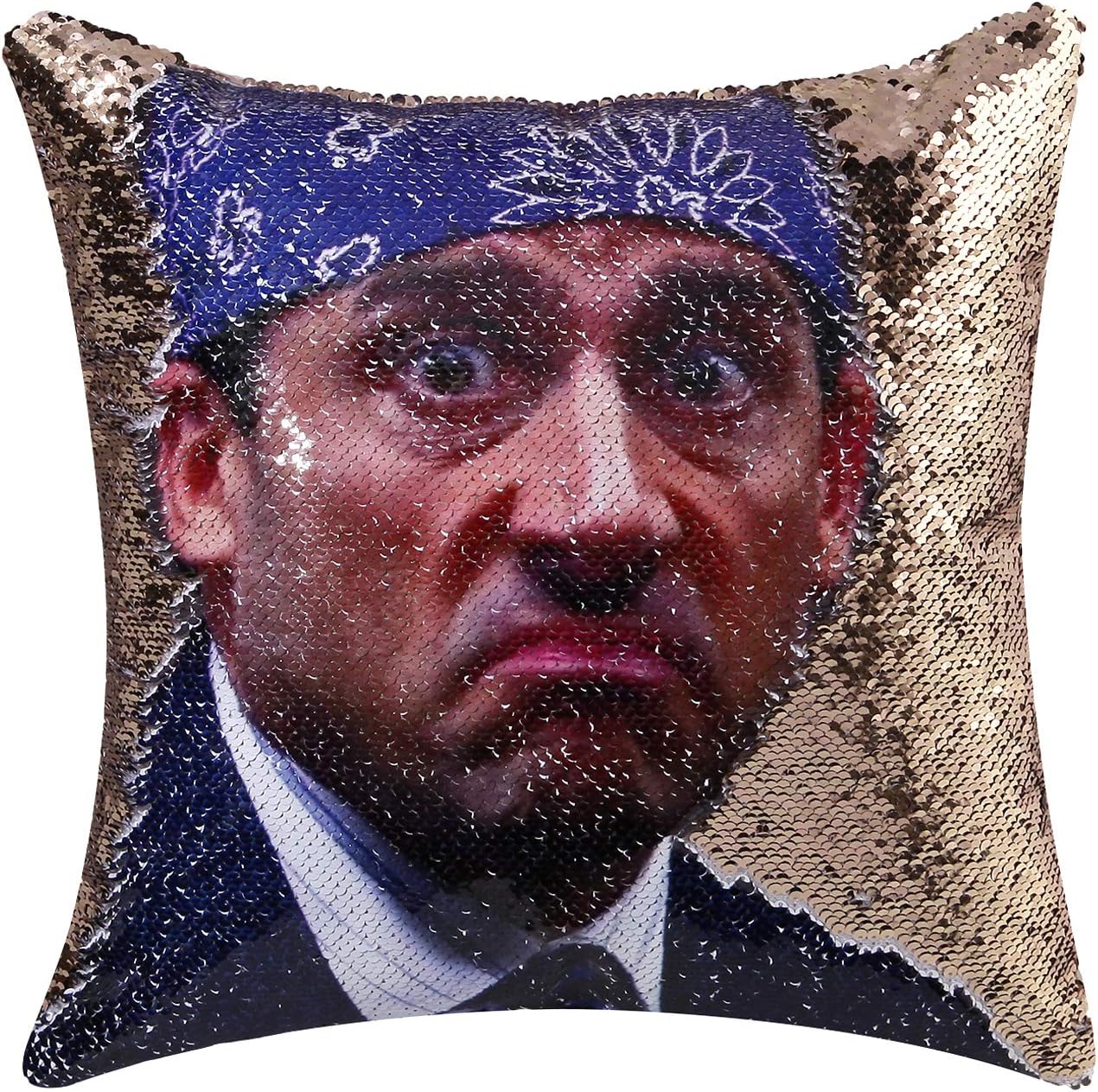 dwight schrute sequin pillow amazon