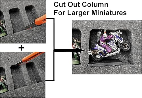 Miniatura 5 de Case Club Funda rígida de transporte para figuras en miniatura de 134 pulgadas – Se adapta a Warhammer 40k, DND, Battletech, Citadel y más. Esta