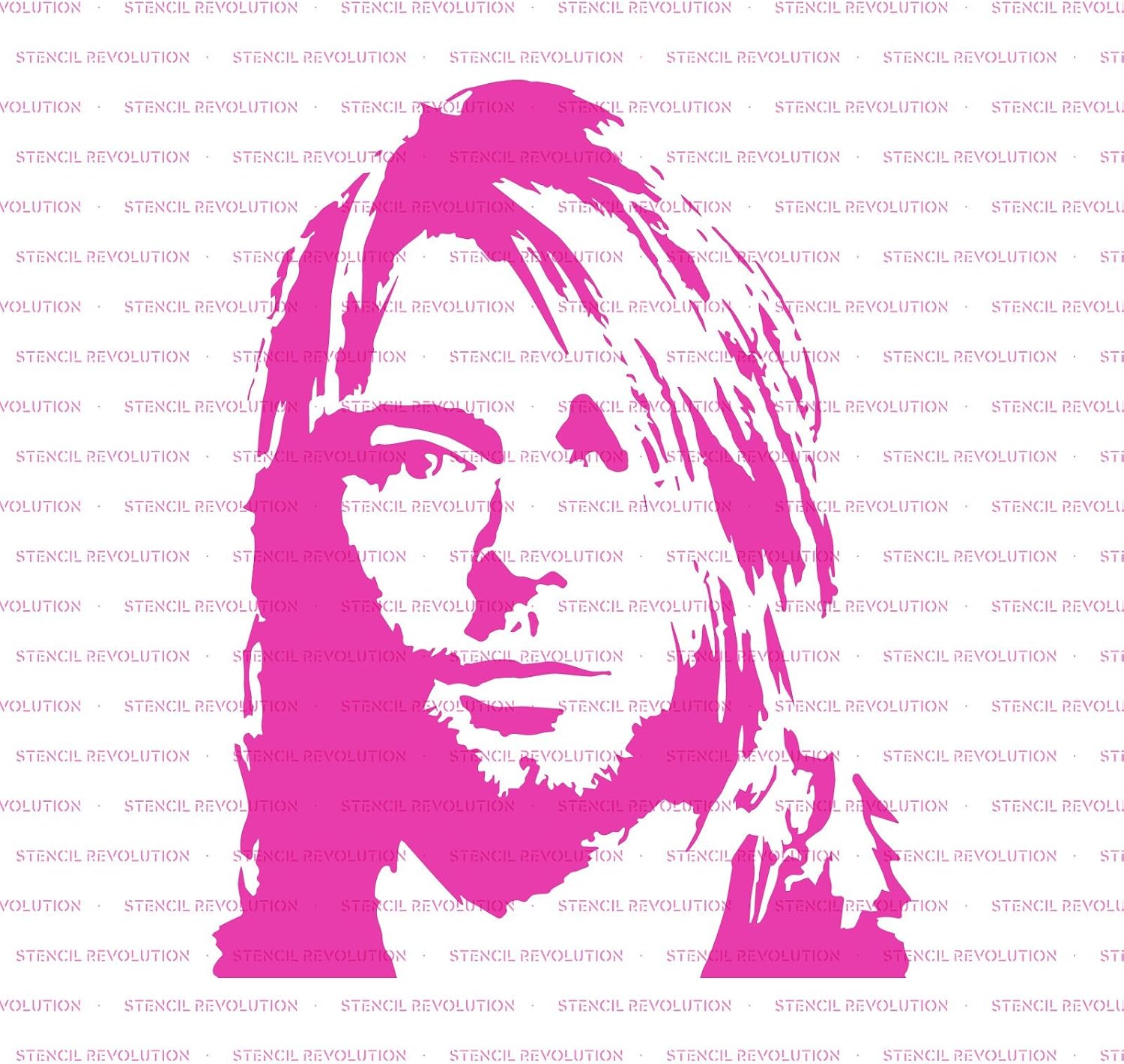 Kurt Cobain Stencil - Stencils Kurt Kobain, Kurt Cobain, Kurt Kobain Stencil, Kurt Kobain Stencils, Kurt Kobain